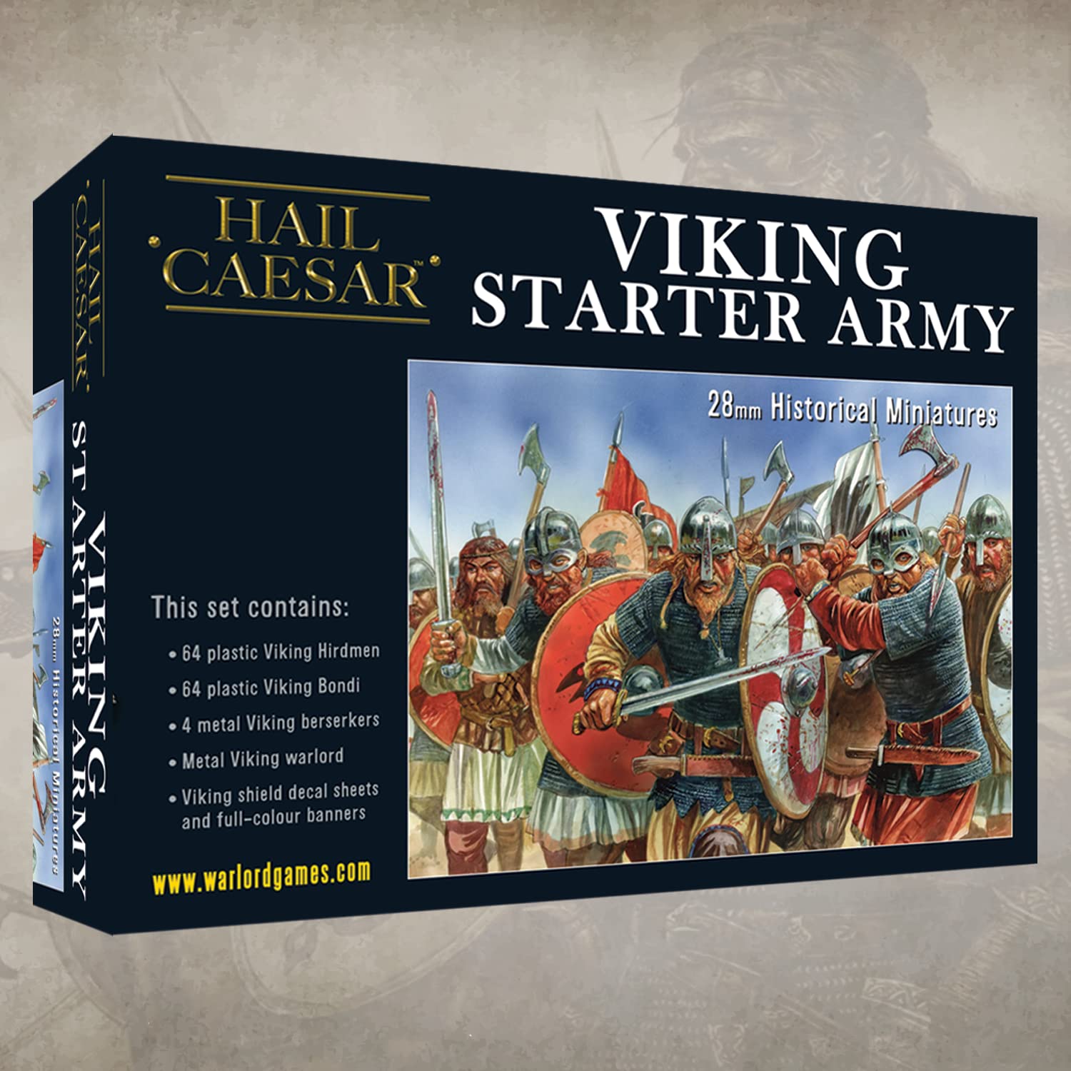 Wargames Delivered Hail Caesar - Viking Starter Army 28mm Miniatures Set | Roman & Greek Tabletop War Game Figures | DND Miniatures by Warlord Games | Perfect for Wargaming Battles & RPG Campaigns