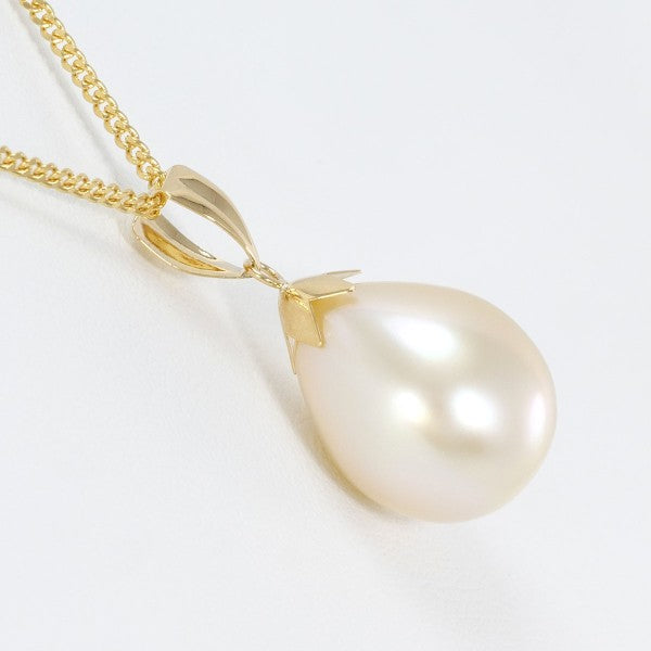 18K Yellow Gold Pearl Necklace for Women - Elegant Bridal Jewelry Gift for Wedding, Anniversary & Special Occasions