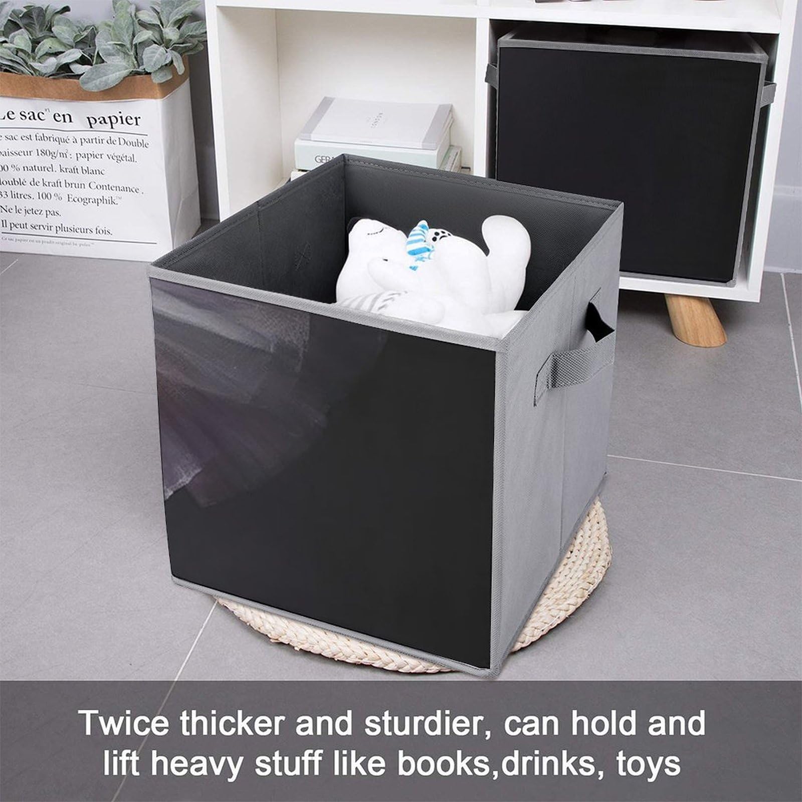 6-Pack Collapsible Storage Bins with Handles - Large Closet Organizer Baskets for Ballet Dancer Clothes, Toys & Home Organization | Perfect for Bedroom, Nursery & Walk-in Closet Storage Solutions