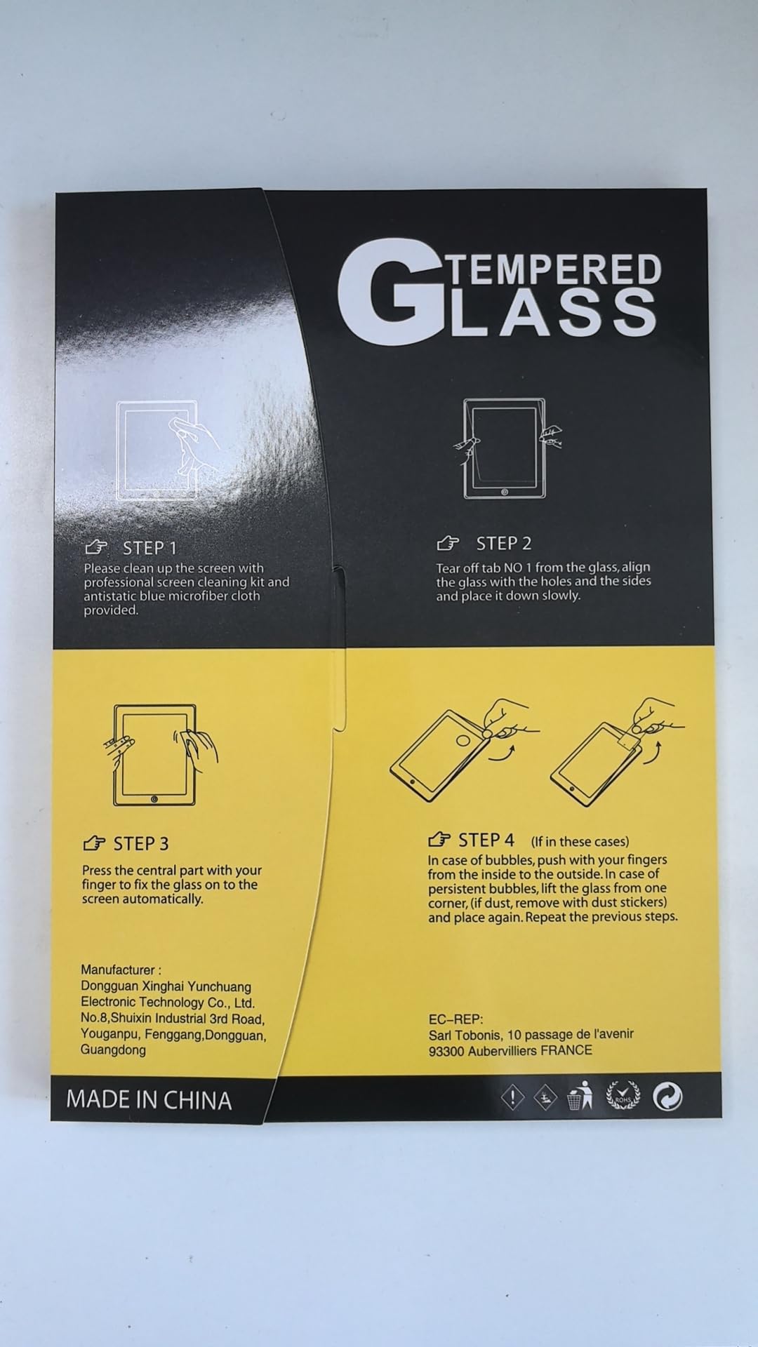 2 Pack Tempered Glass Screen Protector for iPad 9.7 Inch (2018/2017, 6th/5th Gen), iPad Air 1/2, iPad Pro 9.7