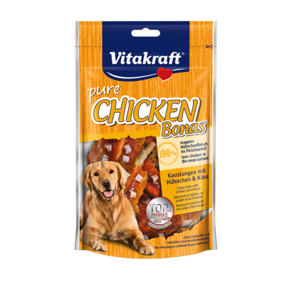 Vitakraft Natural Dog Treats 80g - Healthy Chicken, Cheese, Beef, Lamb, Duck, Ham & Fish Flavors for Small & Large Dogs - High Protein Snacks for Training, Rewards & Dental Care