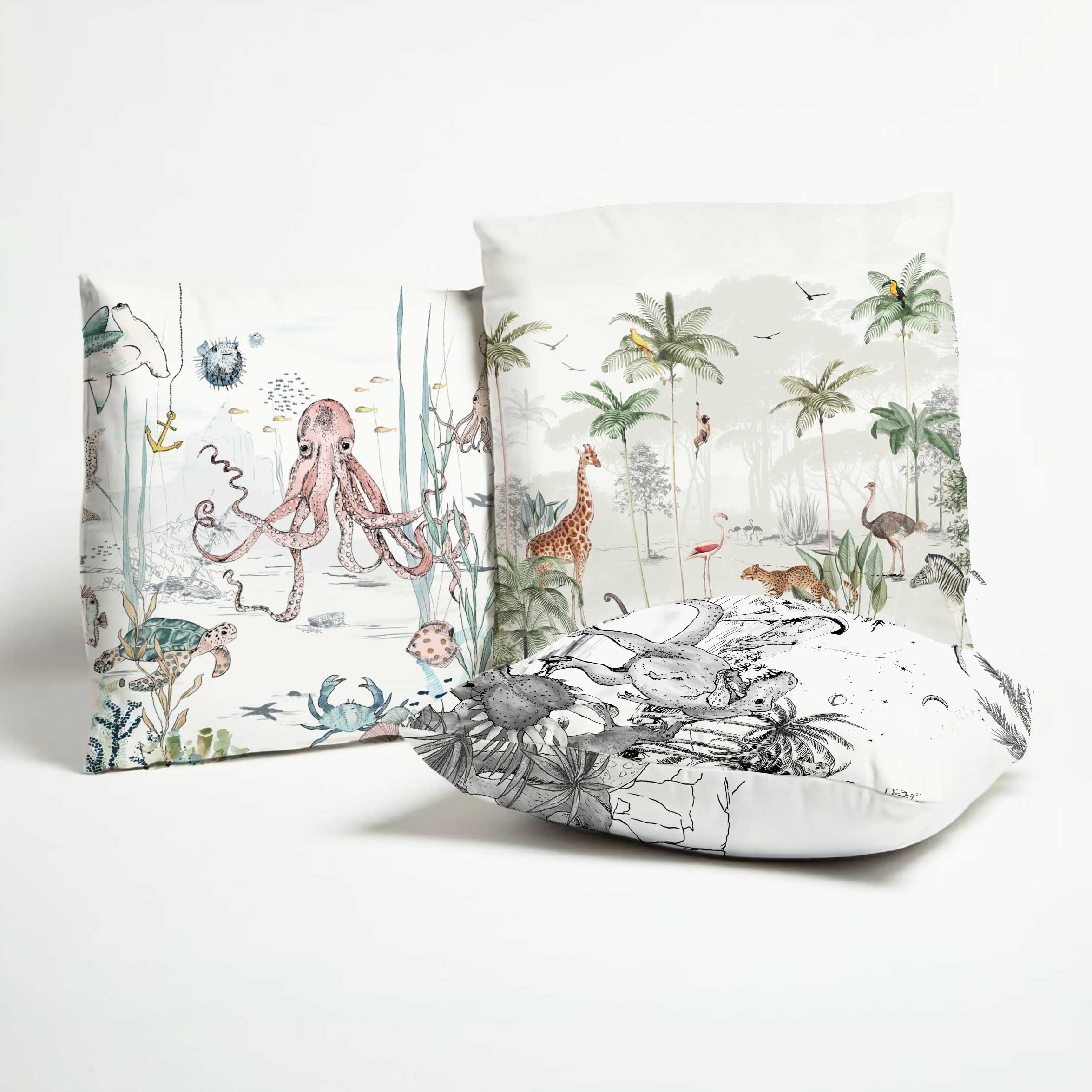 Soft Indoor Pillow - Underwater Wonders Design for Home Decor, Bedroom & Living Room - Perfect for Relaxation and Comfort