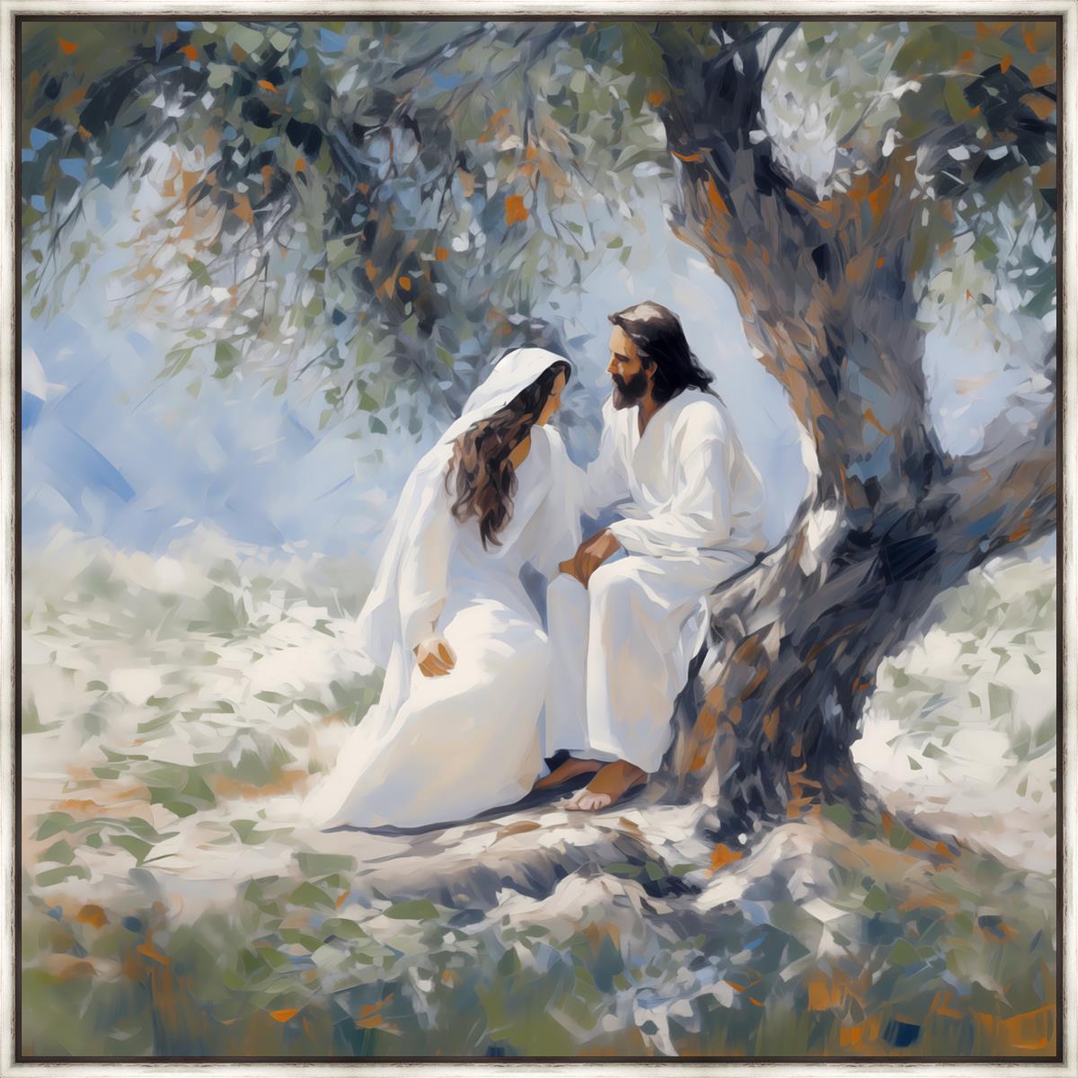 Abide With Me Large Wall Art - Inspirational Canvas Print for Home Decor, Living Room, Bedroom & Office - Perfect for Gifts & Spiritual Spaces