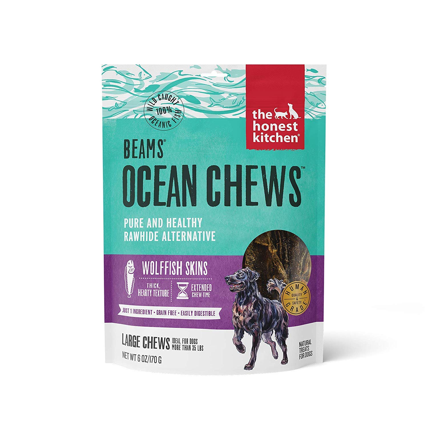 The Honest Kitchen The Beams Dog Treats - Grain-Free, Human-Grade, Natural Dog Chews for Training & Dental Health - Perfect for Small & Medium Dogs at Home or Outdoor Adventures