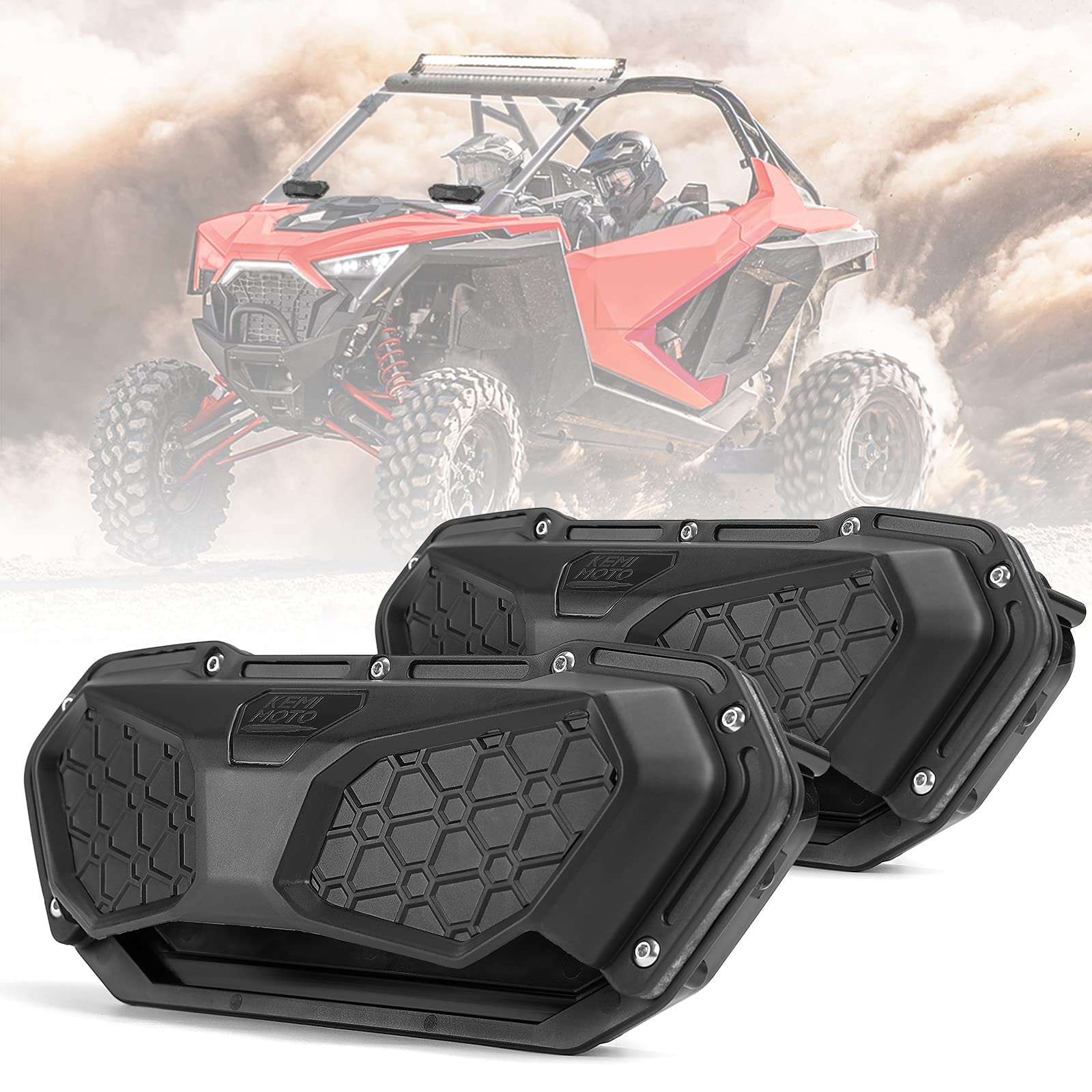 KEMIMOTO UTV Windshield Vents - 2PCS Universal Polycarbonate Windshield Vents for Can-Am Maverick X3, Polaris RZR Ranger General 1000, Honda Pioneer/Talon, Kawasaki Teryx Krx Mule, Textron Zforce 950 - Perfect for Off-Roading & Dust Control