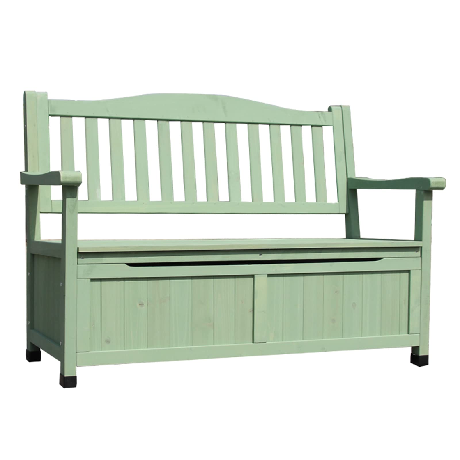 ADKINC 90 Gallon Outdoor Storage Bench Deck Box - Waterproof Patio Furniture Storage, Front Porch Organizer & Garden Tool Storage - Perfect for Backyard, Deck, Poolside & Outdoor Seating (Green)