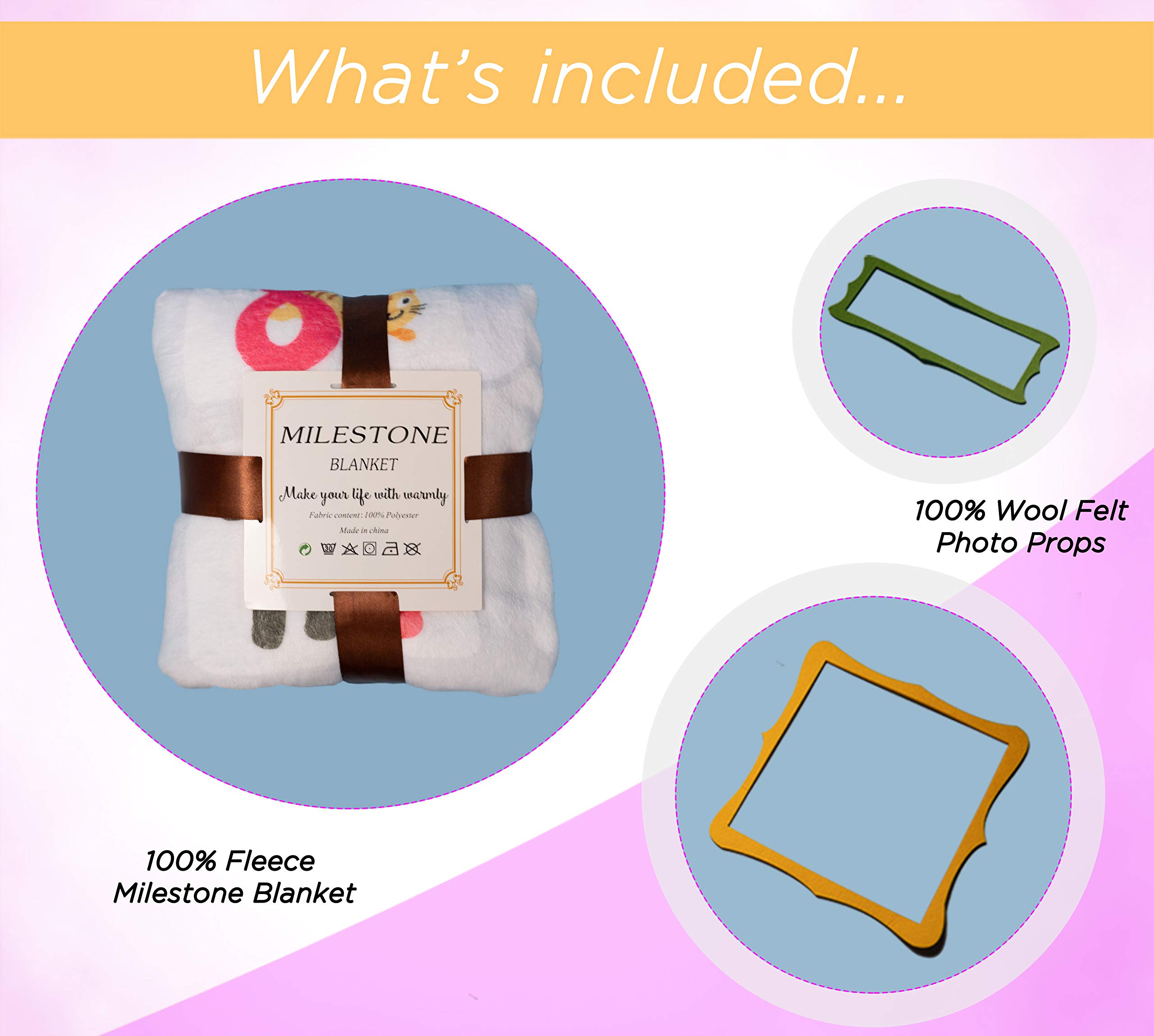 Premium Baby Blankets 50x40 - Soft Flannel Fleece for Swaddling & Photo Props - Gifts for Boys & Girls