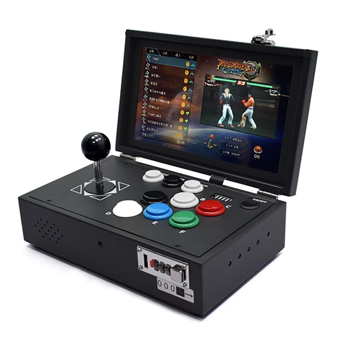 10-Inch Screen Pandora 3D Plug & Play Arcade Game Console - 10,000 Built-in Games with WiFi Download & Combination Lock - Perfect for Home Entertainment, Game Rooms & Retro Gaming Parties