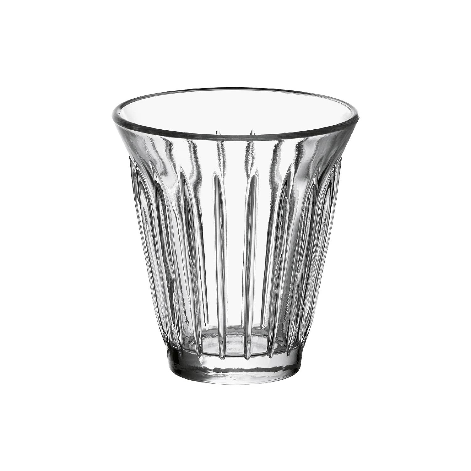 La Rochère Zinc Coffee Cups - 6-Pack Clear Glass Mugs (200ml) for Espresso, Latte & Cappuccino - Perfect for Home, Cafe & Restaurant Use