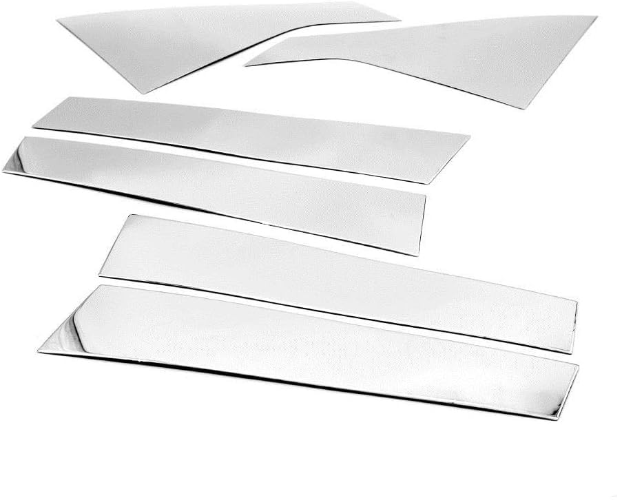 6-Piece Steel Pillar Post Accent Covers for Chrysler 200 - Exterior Car Accessories for Enhanced Style & Protection (2011-2017 Models) | Perfect for Car Customization & Showroom Look