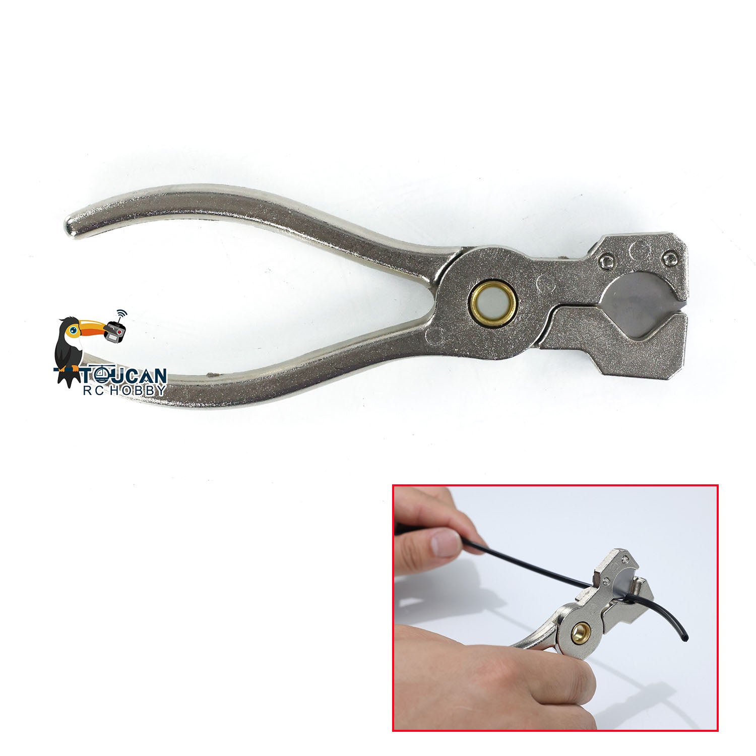High-Quality Metal Horse Scissor Oil Tube Shears & Flat Nose Pliers for RC Hydraulic Excavator Cars, Trucks & Radio Controlled Construction Vehicles - Perfect for DIY Repairs and RC Model Building Projects