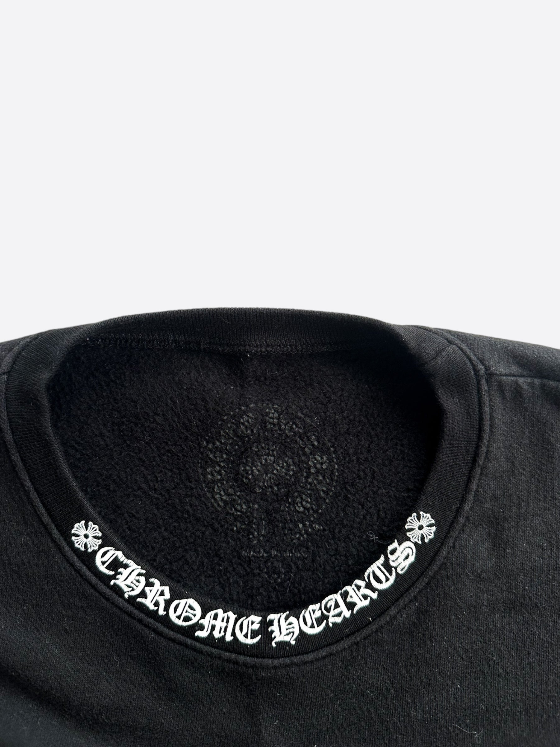 Chrome Hearts Black & White Logo Embroidered Sweater - Stylish Unisex Pullover for Casual Wear & Street Fashion