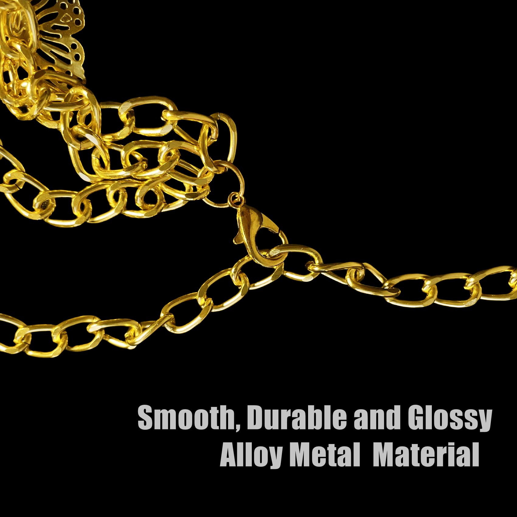 Elegant Women's Multilayer Metal Belly Chain Waistband - Butterfly Body Jewelry for Dresses, Jeans & Casual Outfits | Perfect for Parties, Weddings and Beach Fashion