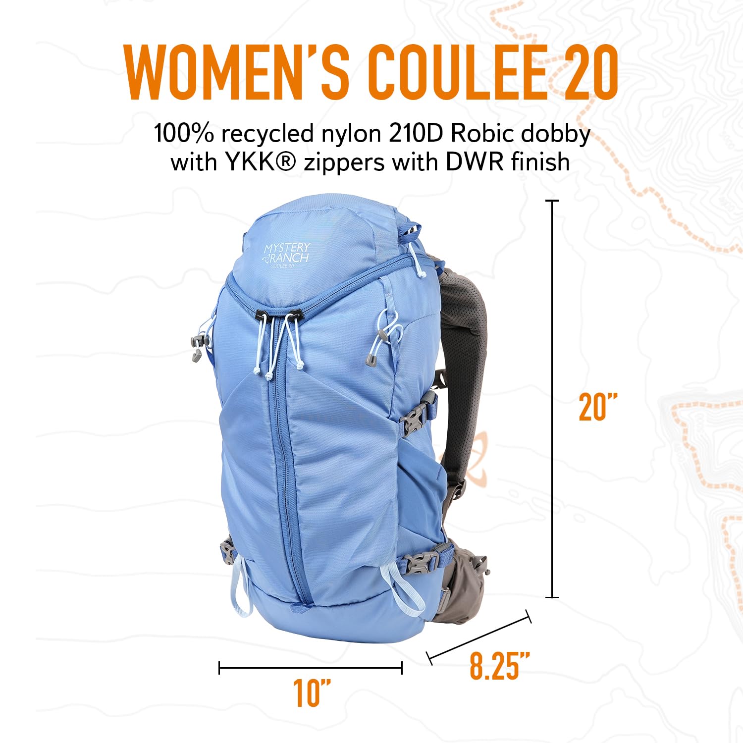 Mystery Ranch Women's Coulee 20 Backpack - Lightweight Hiking Daypack 20L, XS/S Size, Atlantic Blue - Perfect for Day Hikes, Travel & Outdoor Adventures