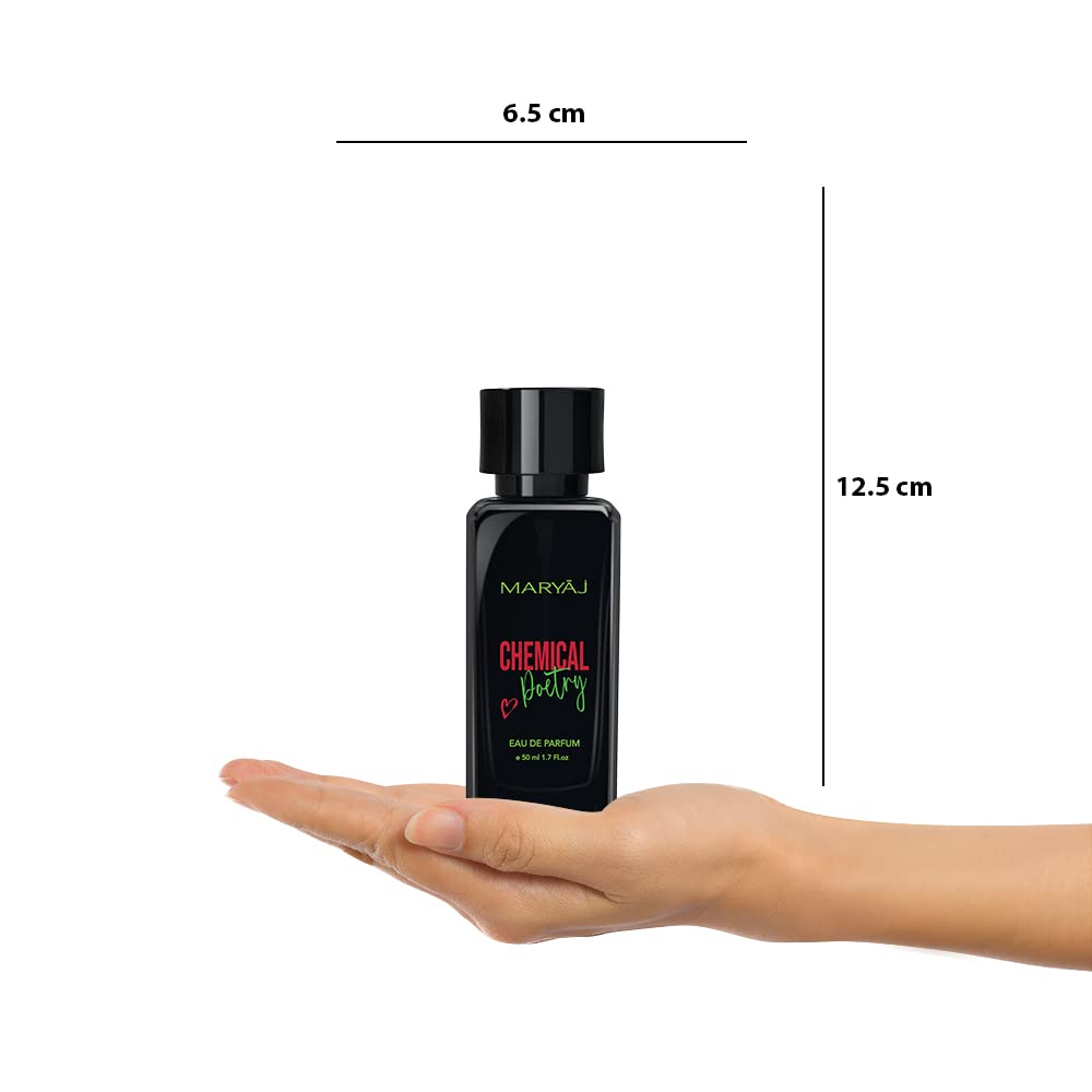 Maryaj Chemical Poetry EDP 50ML Perfume for Women - Long Lasting Floral Fragrance, Luxury Gift Set for Her | Perfect for Date Night, Office & Special Occasions