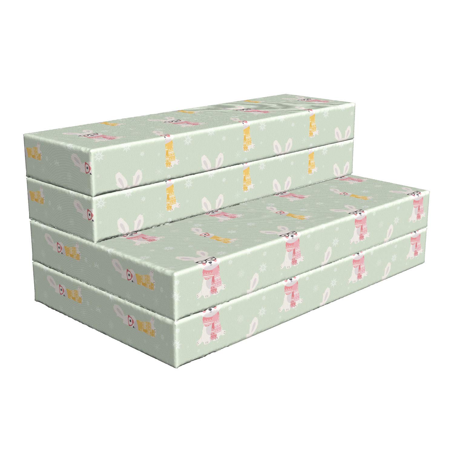 Ambesonne Foldable Mattress with Woodsy Rabbit Design | 78.7