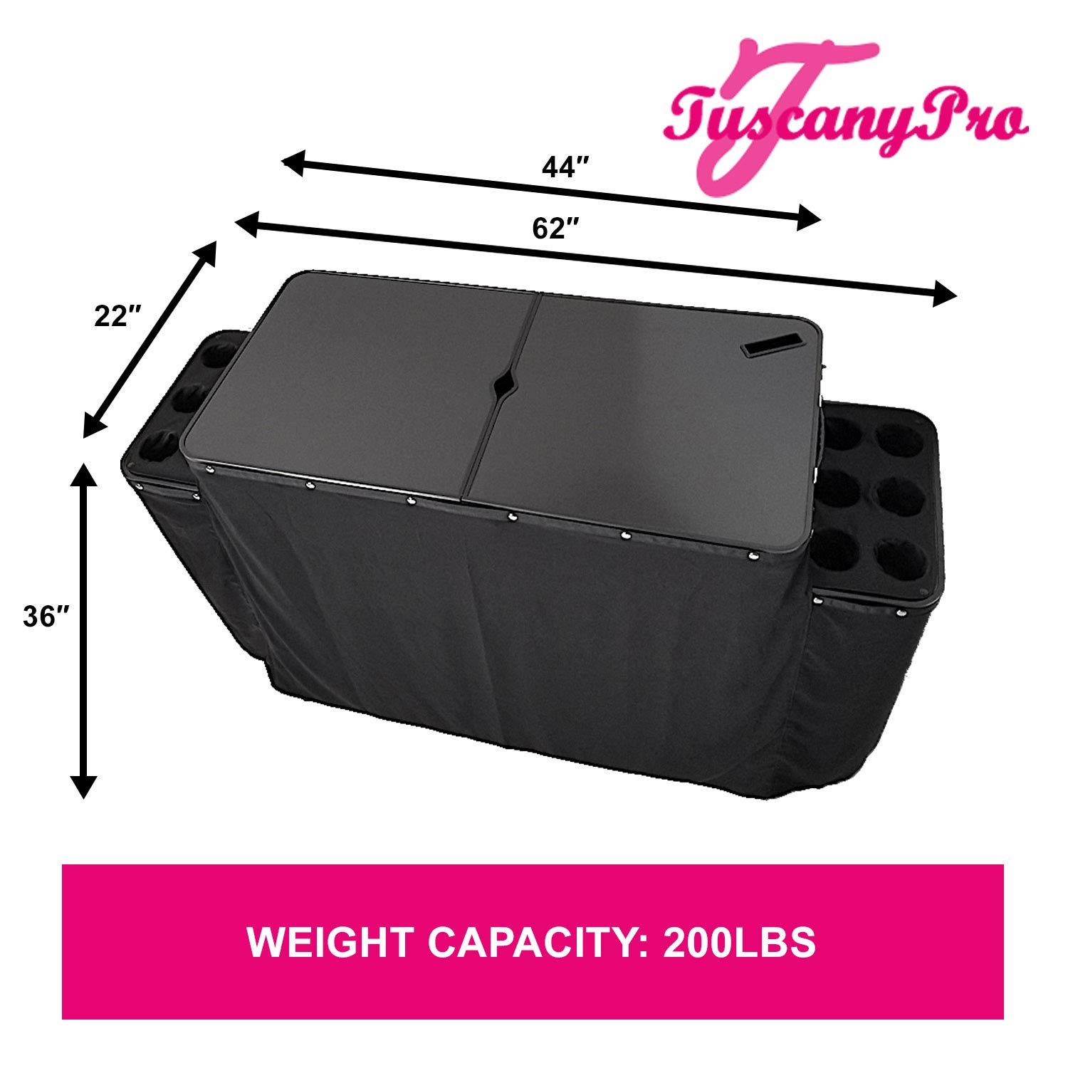 Portable Lightweight Aluminum Folding Table for Bartenders & Caterers - 44