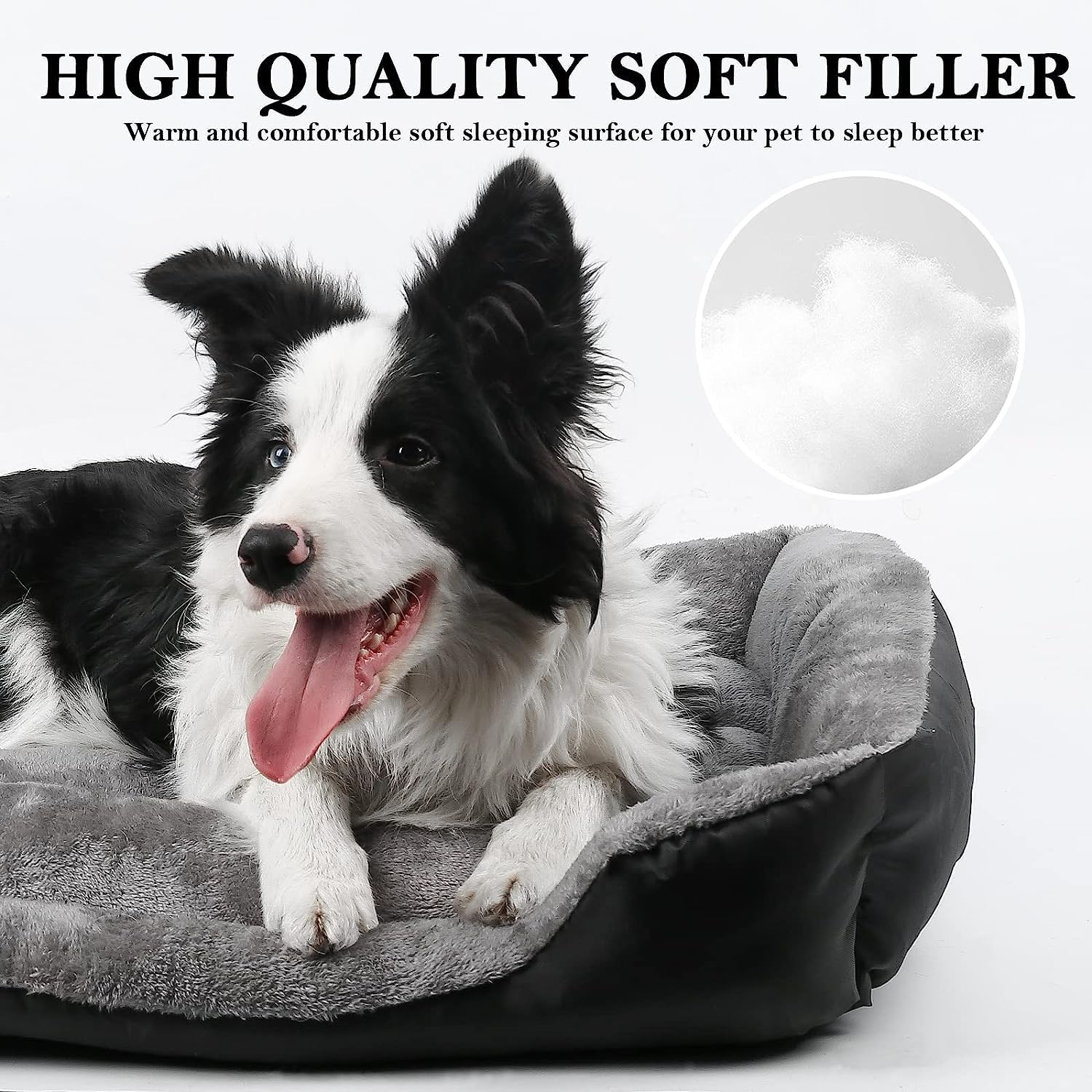 DogBaby Washable Rectangle Dog Bed for Large Dogs - Comfortable & Breathable Pet Bed (Medium 28