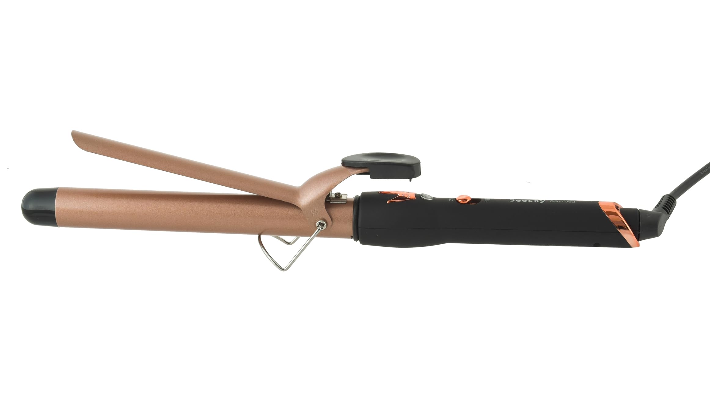Seesky SS-1092 Professional 25mm Ceramic Hair Curling Iron with Smooth Glide Plates - Black | 1 Year Warranty | Perfect for Beach Waves, Salon-Style Curls & Everyday Hairstyling