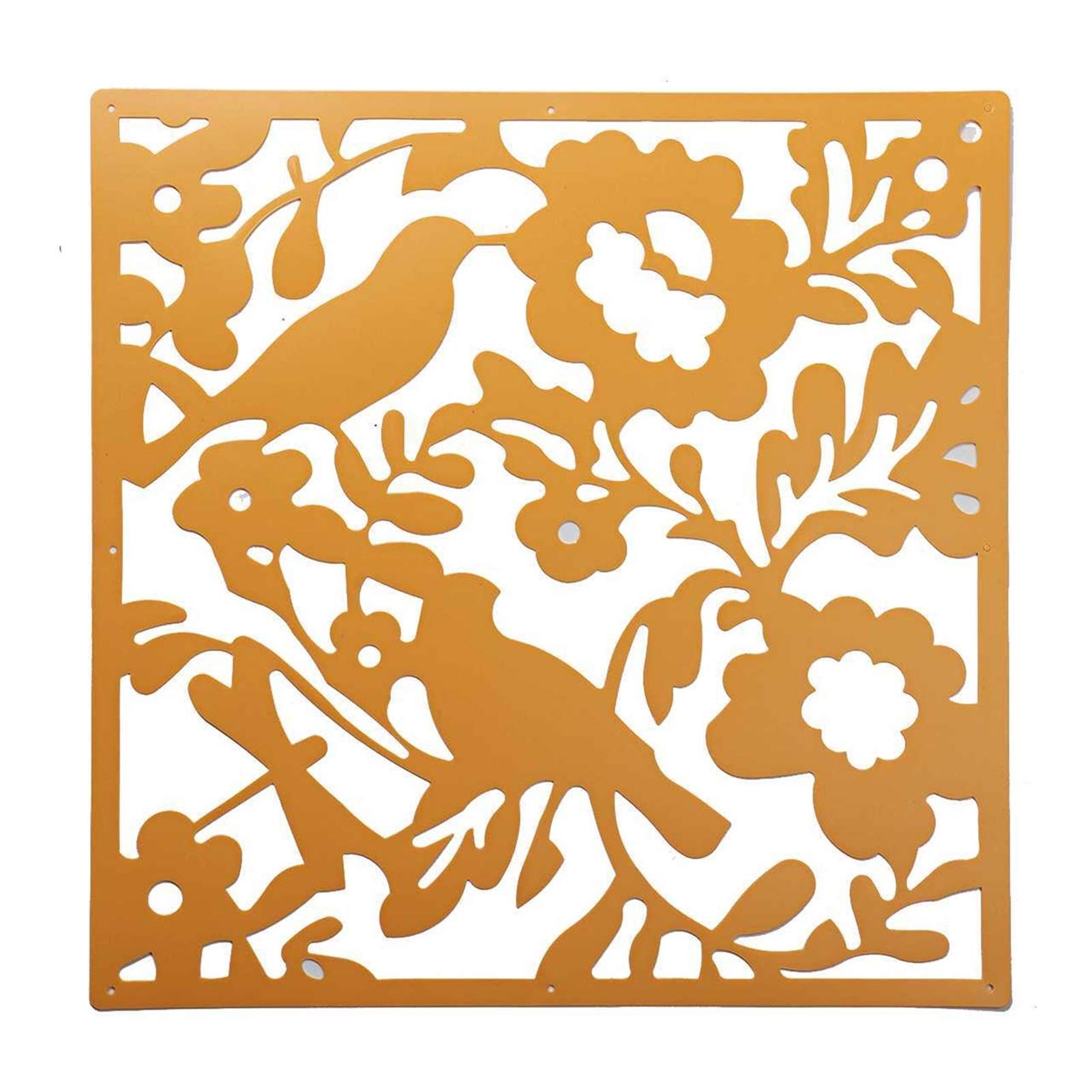 12pcs Butterfly Bird Flower Hanging Room Divider Screens - Decorative Partition Panels for Home & Office - 4 Color Options (Yellow) - Perfect for Bedroom, Living Room, Balcony & Wedding Decor