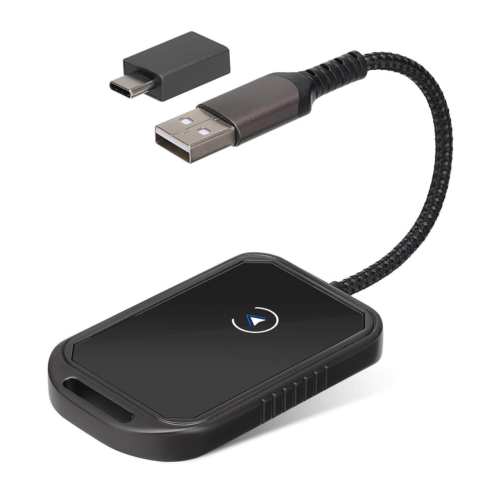 Wireless CarPlay & Android Auto Adapter - 2-in-1 Plug & Play Dongle for iPhone & Android - Convert Wired to Wireless - Compatible with iOS 10+ & Android 11+ - Perfect for Hands-Free Driving & Seamless Music Streaming