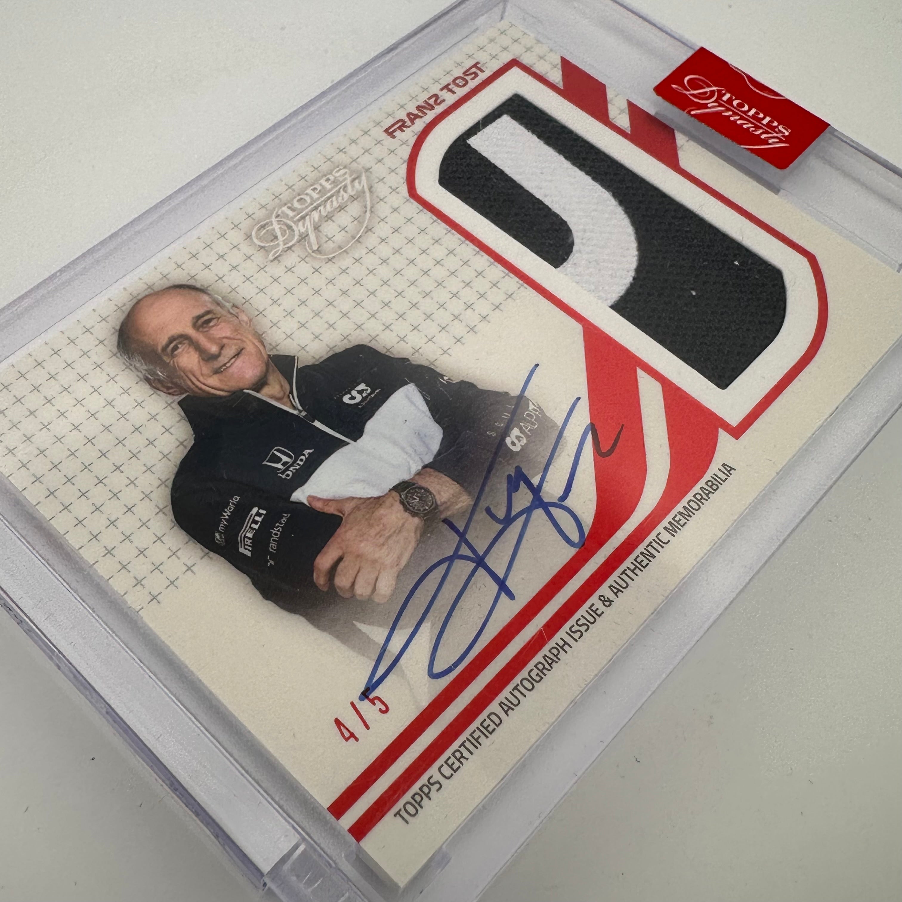 2021 Dynasty Franz Tost Autograph Patch #DAP FTII - 4/5 Red - Perfect for F1 Memorabilia Collectors and Racing Fans Display