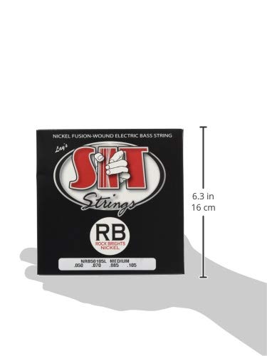 SIT Fusion Wound Nickel Bass Guitar Strings 4-String Set (50-105 Medium Gauge) - Premium Bass Strings for Rock, Jazz & Studio Recording