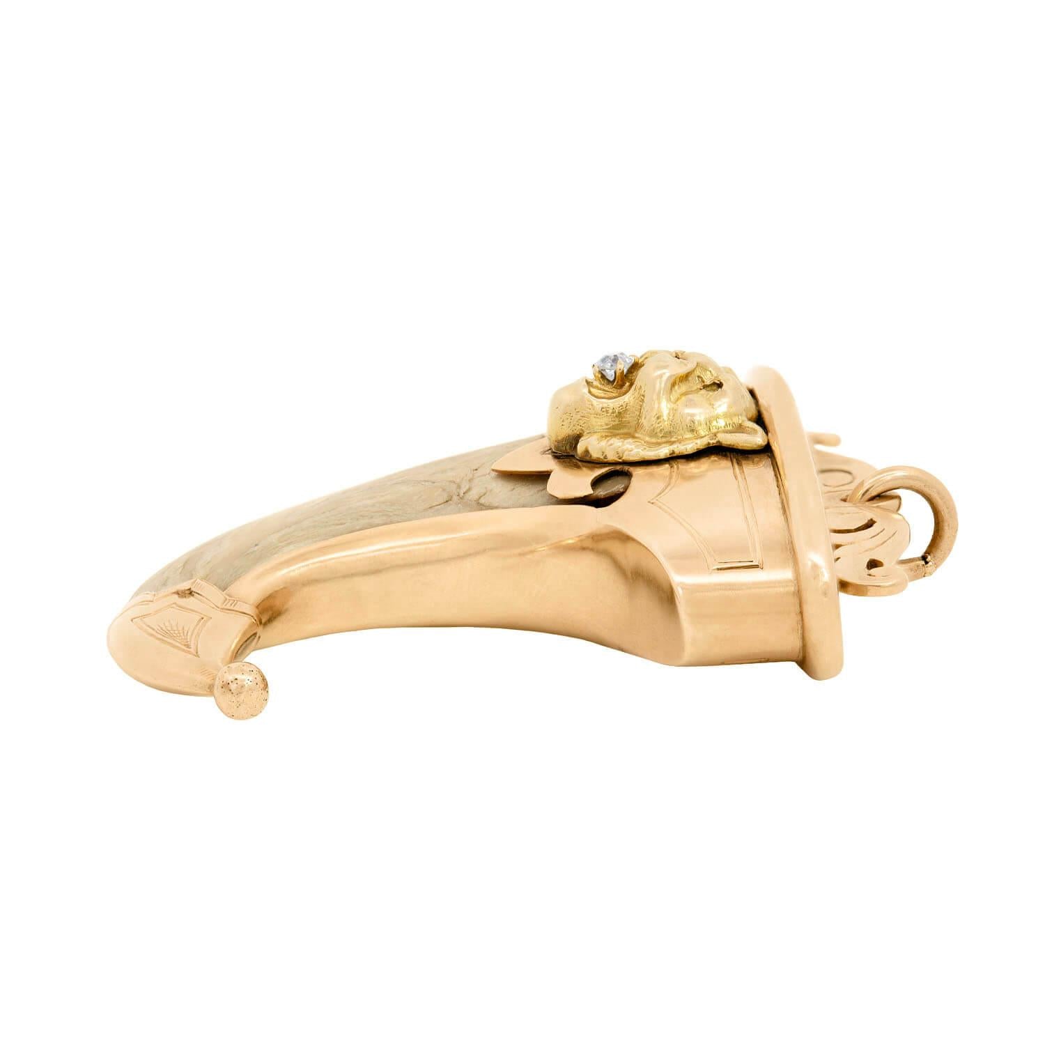 14K Gold Victorian Style Diamond Tiger Claw Pendant Necklace - Elegant Jewelry Gift for Women, Perfect for Weddings, Anniversaries & Special Occasions