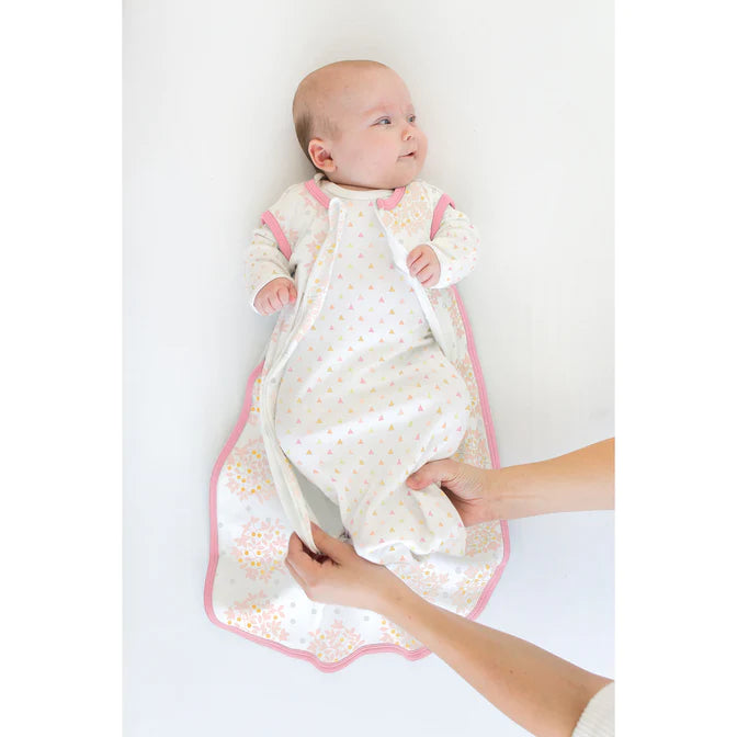 zzZipMe Gown & Sack Set - Heavenly Floral Print (BGB 0033) | Comfortable Maternity & Nursing Wear for Hospital & Home Use