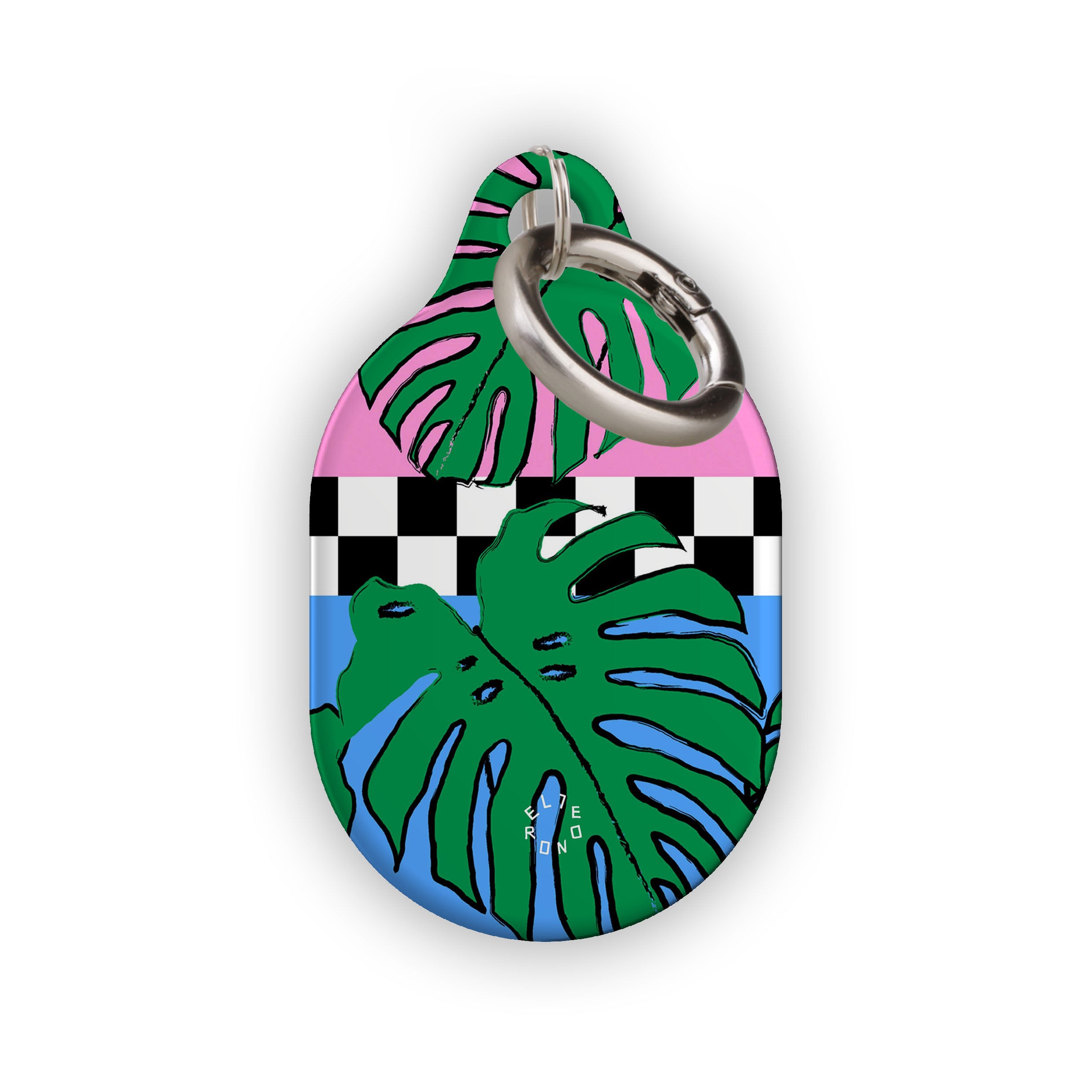 Tropical Leaves AirTag Holder - Waterproof & Durable Keychain for Apple AirTag - Perfect for Travel, Luggage, Backpacks & Pets