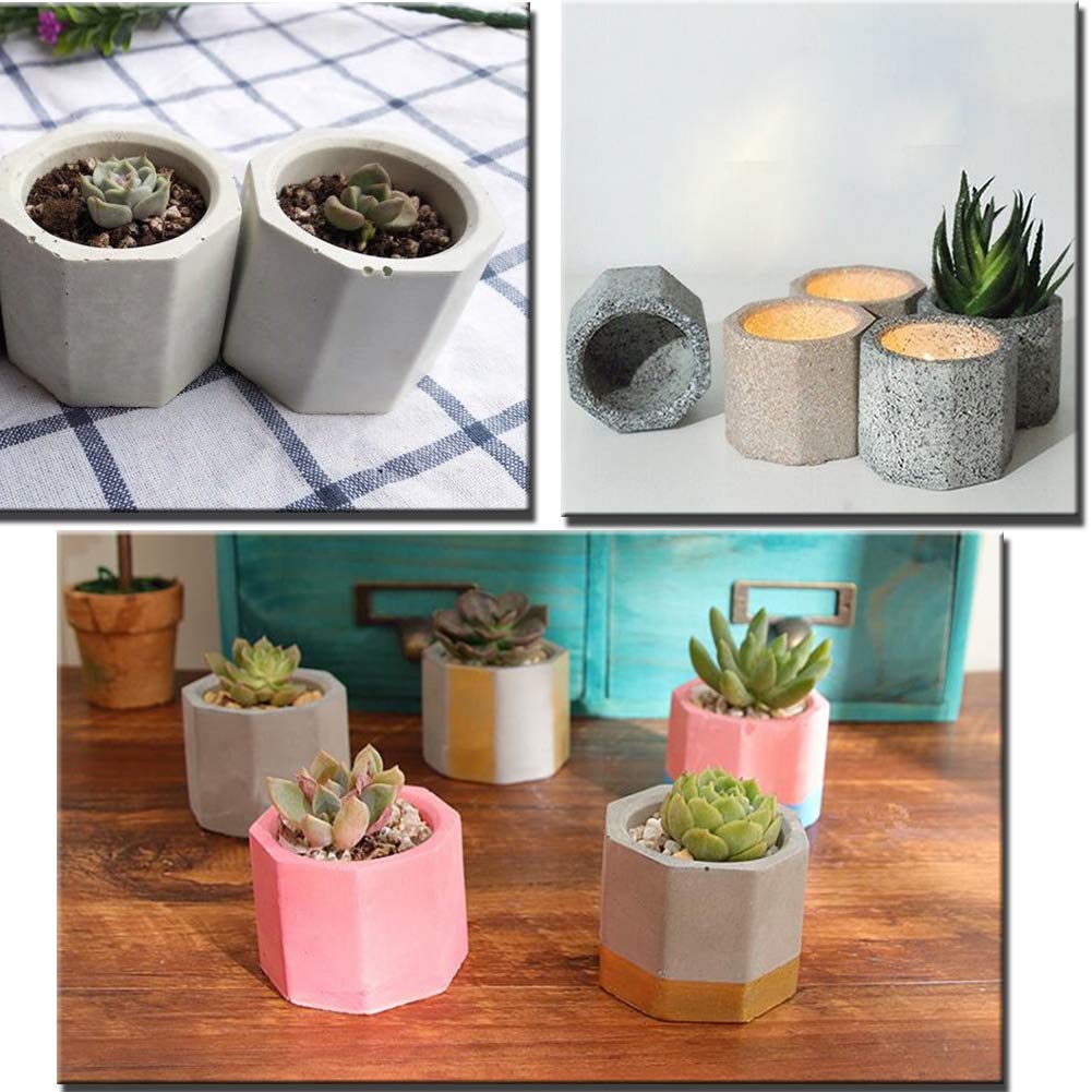 4 Pack Silicone Flower Pot Molds for DIY Succulent Planters, Concrete Molds, Ice Shot Glasses & Candle Holders - Perfect for Home Decor, Gardening & Craft Projects