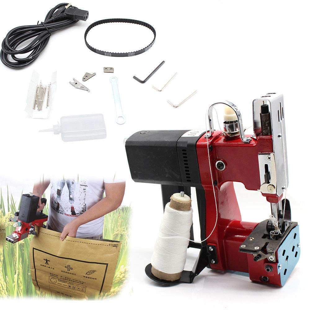 Electric Bag Stitching Machine - 15000RPM Portable Industrial Sewing Tool for Sealing Sacks & Bags (110V) - Perfect for Packaging, Shipping & Warehouse Use