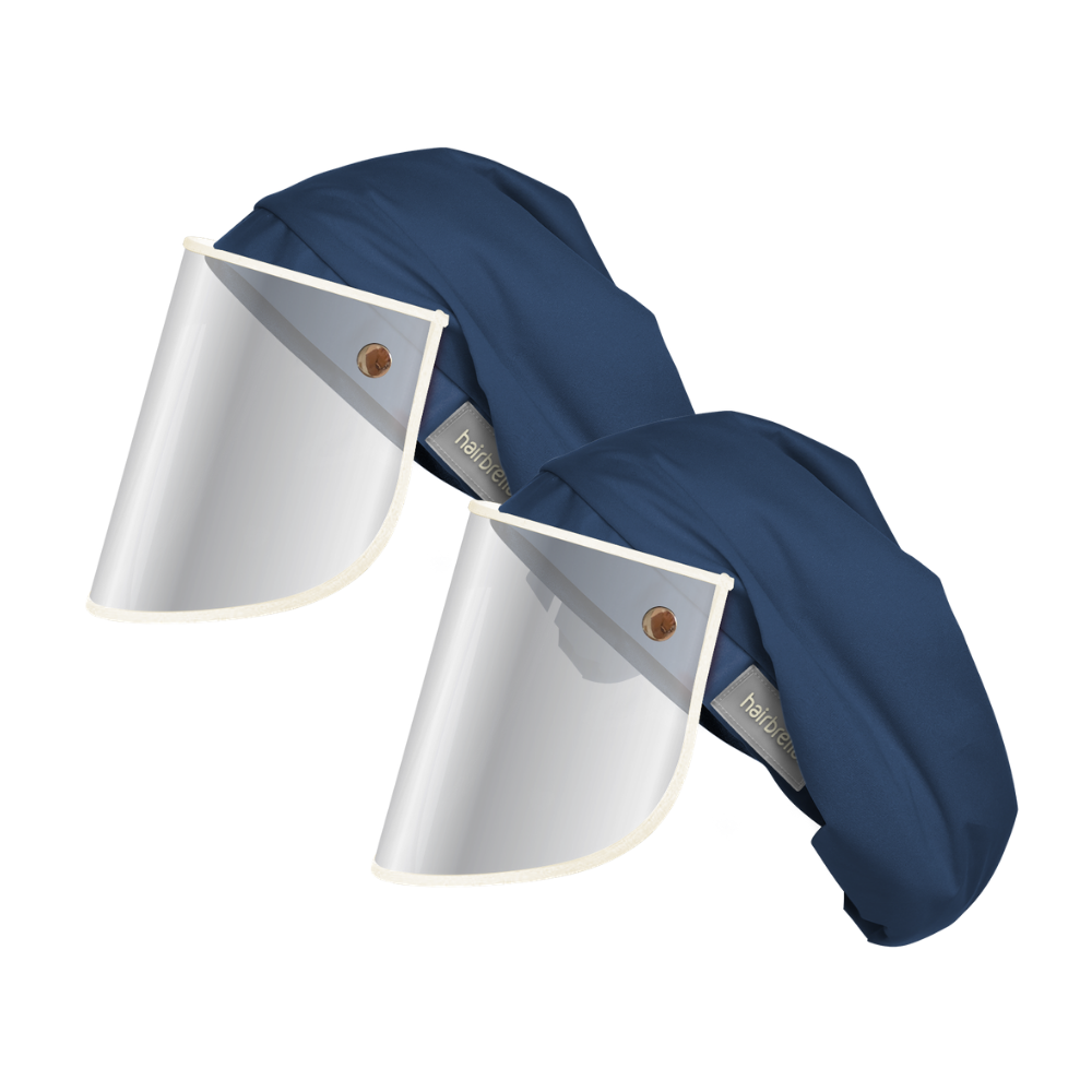 Hairbrella Pro XL Rain Hat with Face Shield - Waterproof Hair Protection for Women - Bundle of 2 - Perfect for Rainy Days, Commuting & Outdoor Activities