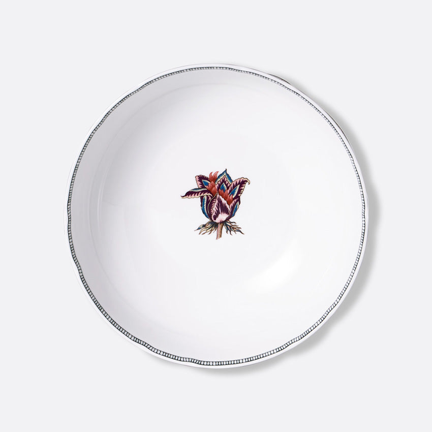 Bernardaud Braquenie Porcelain Salad Bowl - Elegant French Dinnerware for Salads, Pasta & Desserts - Perfect for Entertaining & Fine Dining