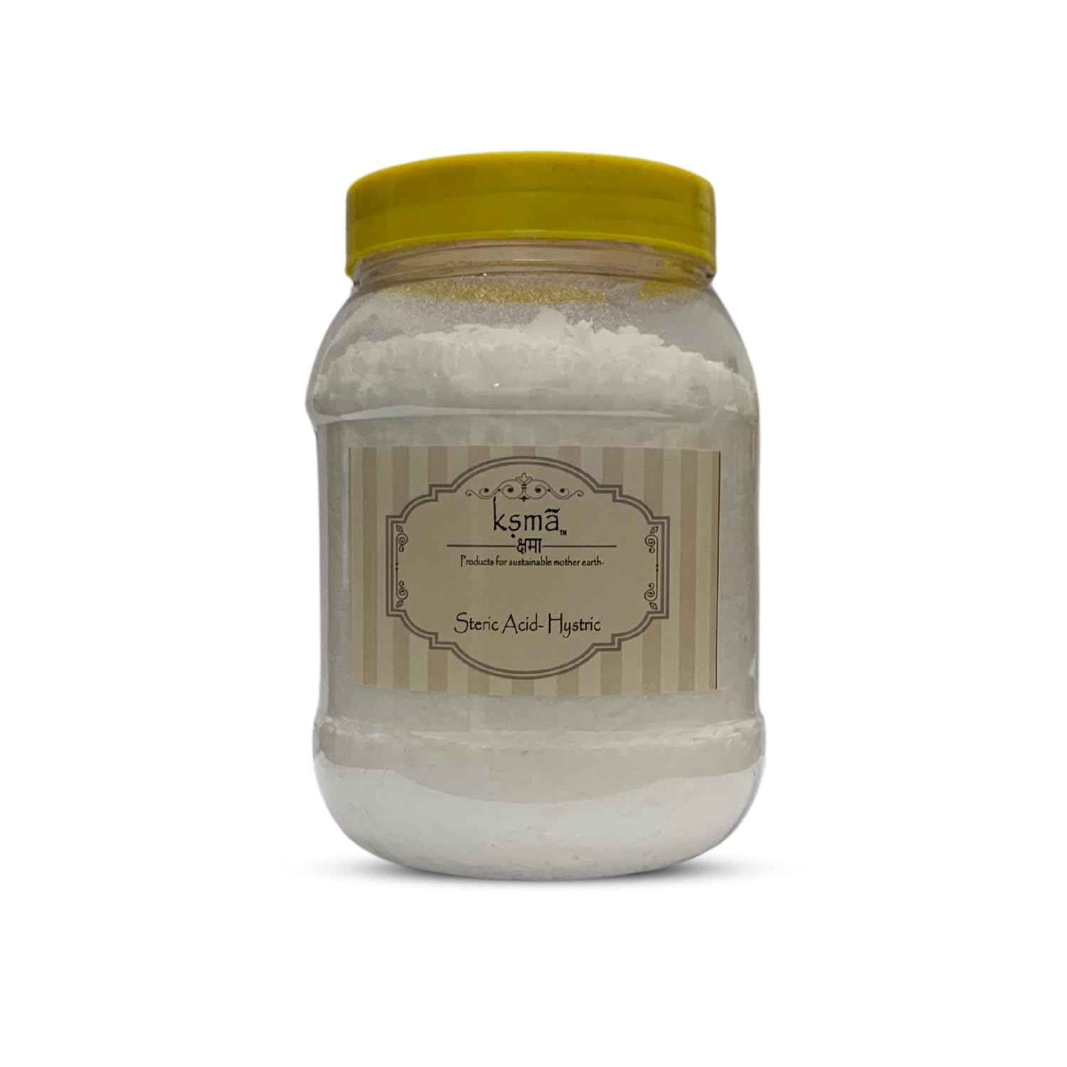 Ksma Stearic Acid Flakes 400g - Premium Emulsifier, Stabilizer & Thickener for Cosmetics, Candle Making, Soap Making | Ideal for DIY Skincare, Haircare & Home Craft Projects (Jar Packaging)