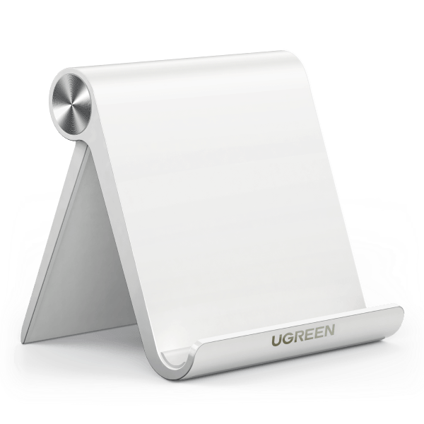 UGREEN Adjustable Multi-Angle Tablet Stand Holder for iPad, iPhone, Samsung - Perfect for Desk, Bed, Kitchen & Office Use