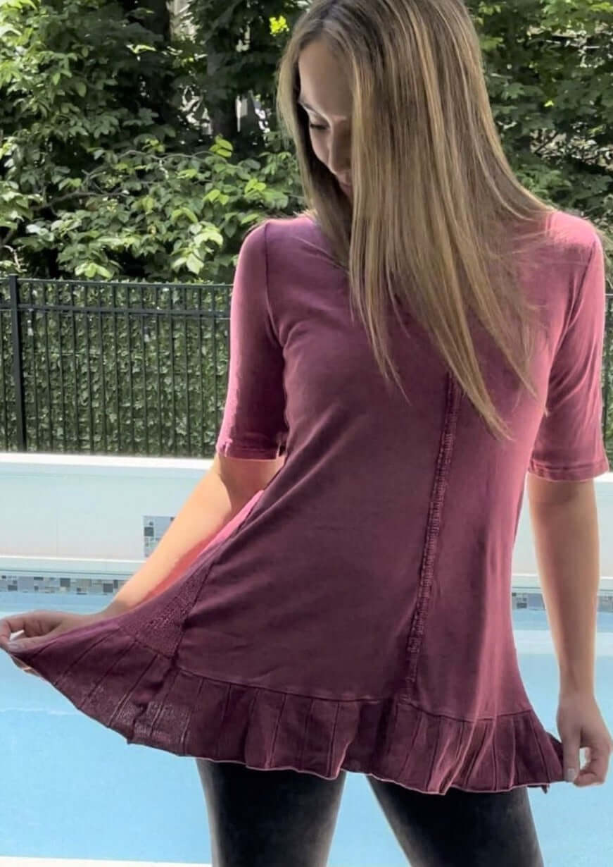 Stylish Feminine Flare Tunic Top - Women's Fashion Blouse for Casual Wear & Office Outfits - Final Clearance Sale