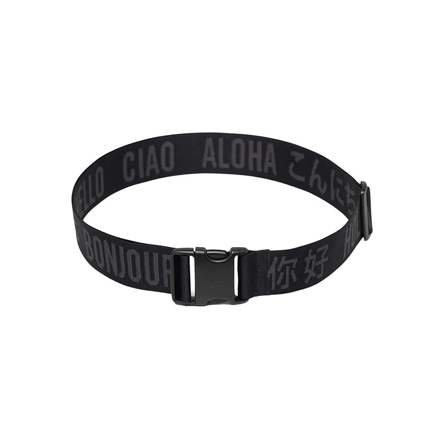 HERSCHEL HSC S424 Luggage Belt - Adjustable Black Travel Strap for Suitcases, Duffel Bags & Backpacks | Secure & Stylish Carry-On Accessory for Airports & Road Trips
