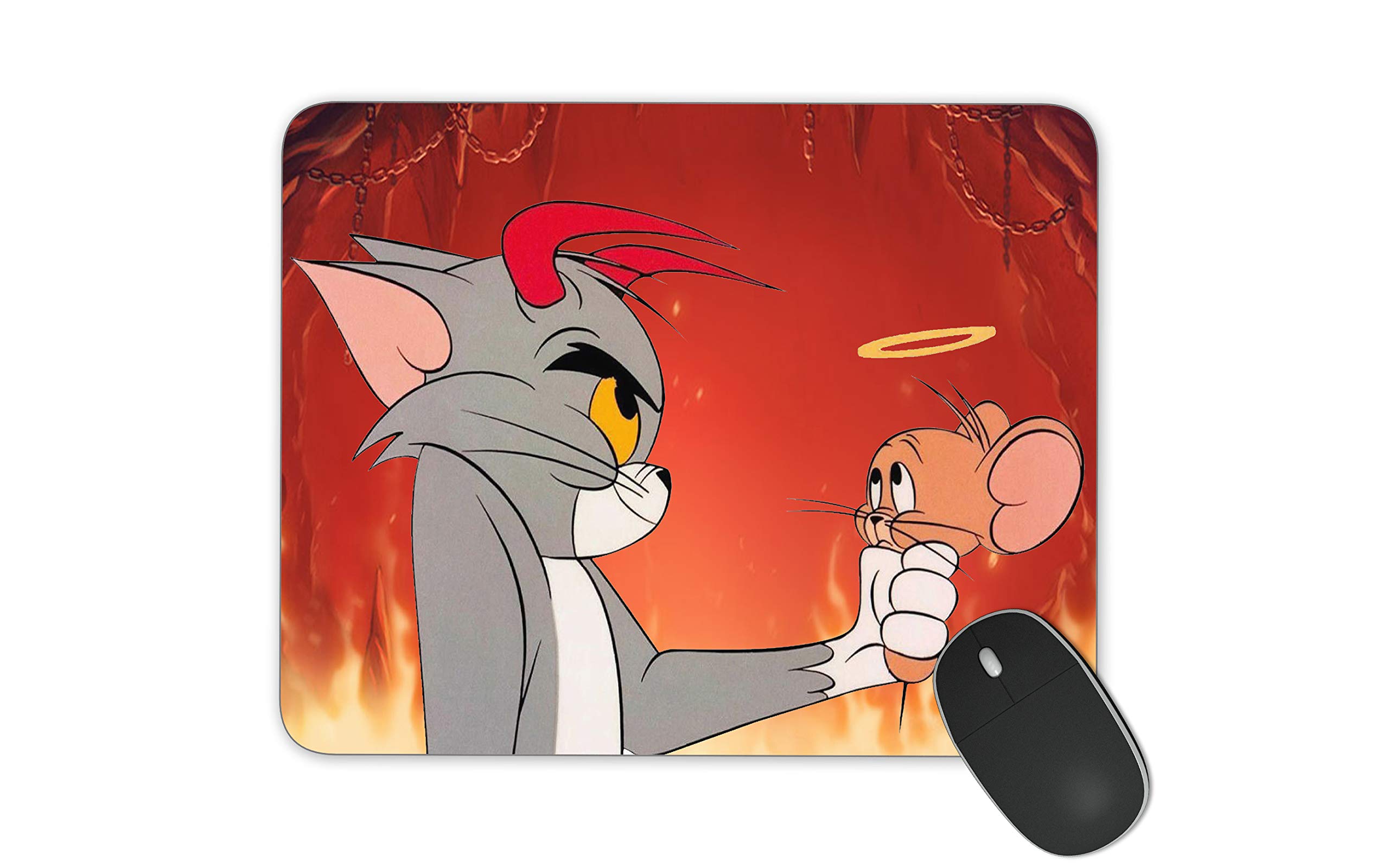 Custom Tom and Jerry Gaming Mouse Pad - Non-Slip Rubber Base for PC & Laptop - Perfect for Office, Gaming & Home Use