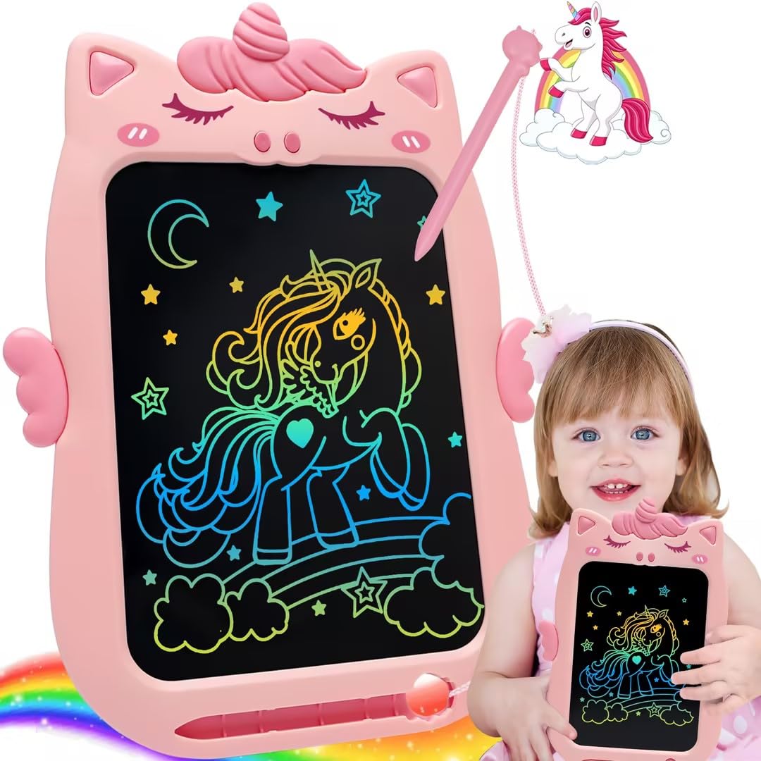 10IN LCD Writing Tablet for Kids - Educational Drawing Doodle Board for Toddlers Age 1-5 | Perfect Christmas & Birthday Gift for 1-3 Year Old Girls | Portable Learning Toy for Home, Travel & Classroom Use