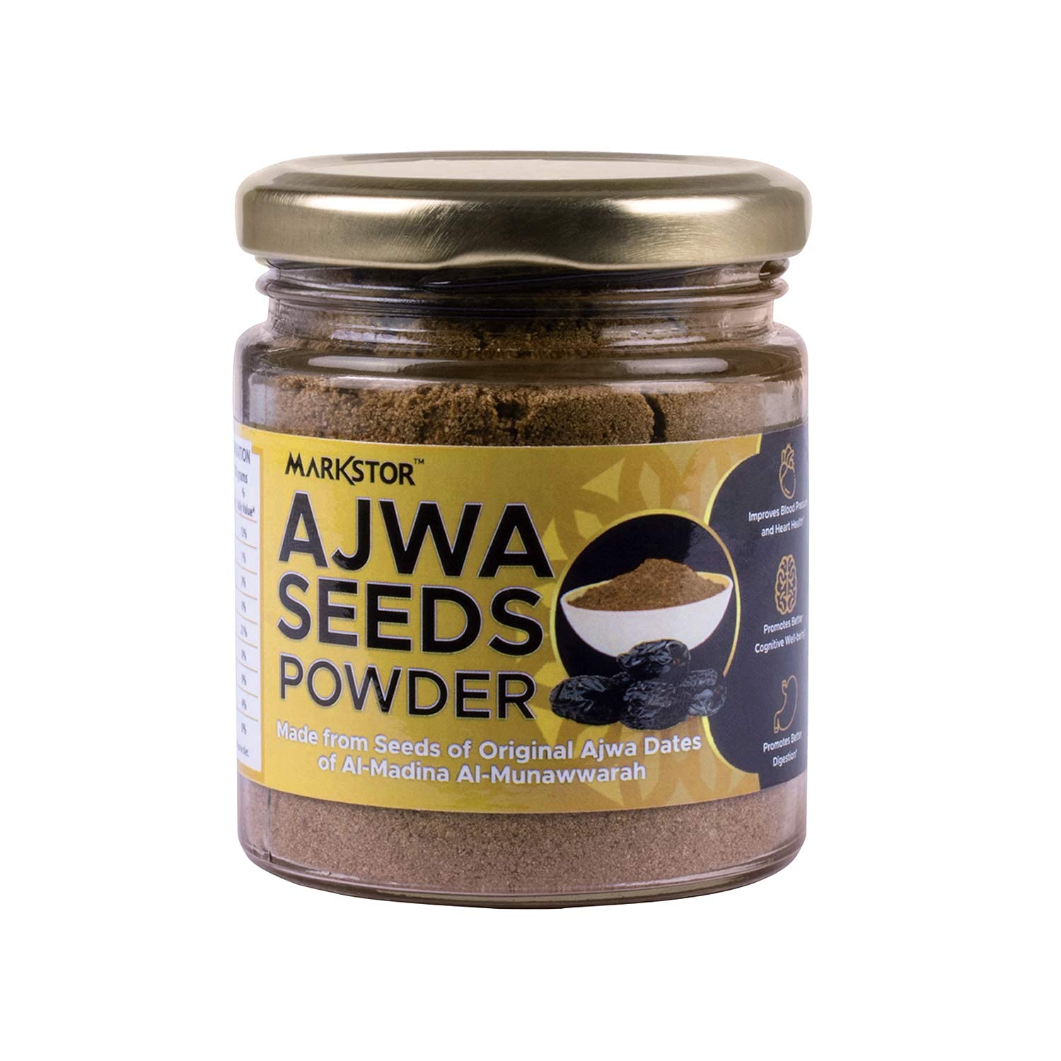 Organic Ajwa Dates Seeds Powder - 100g | Premium Natural Superfood for Energy & Digestion | Perfect for Smoothies, Baking & Healthy Snacks