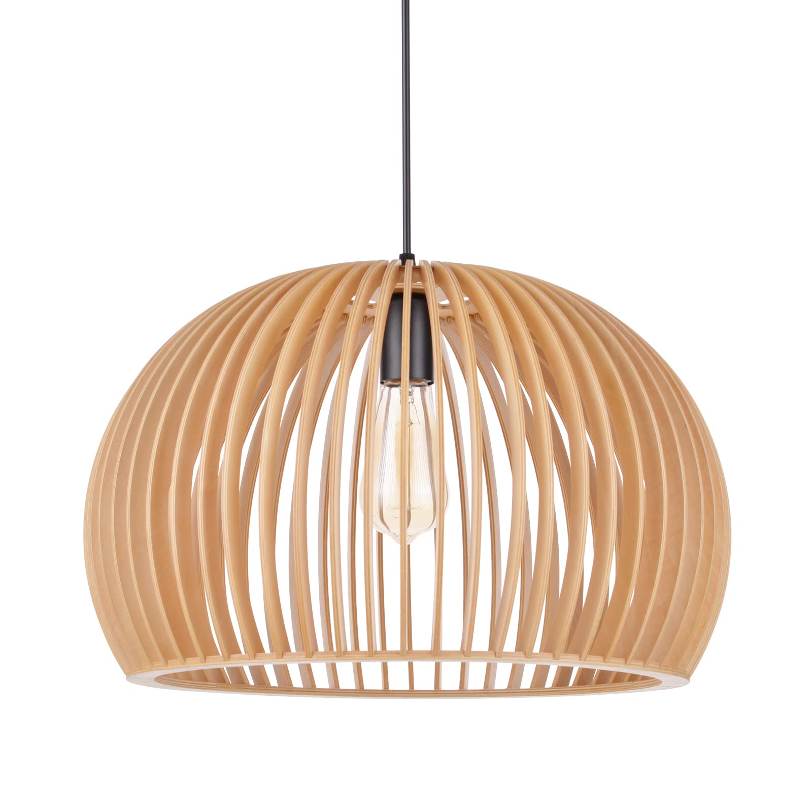 Arturesthome Wooden Pendant Light - Modern Chandelier Hanging Ceiling Lamp for Kitchen Island, Dining Room, Restaurant & Craft Room | Perfect for Farmhouse, Rustic & Industrial Decor