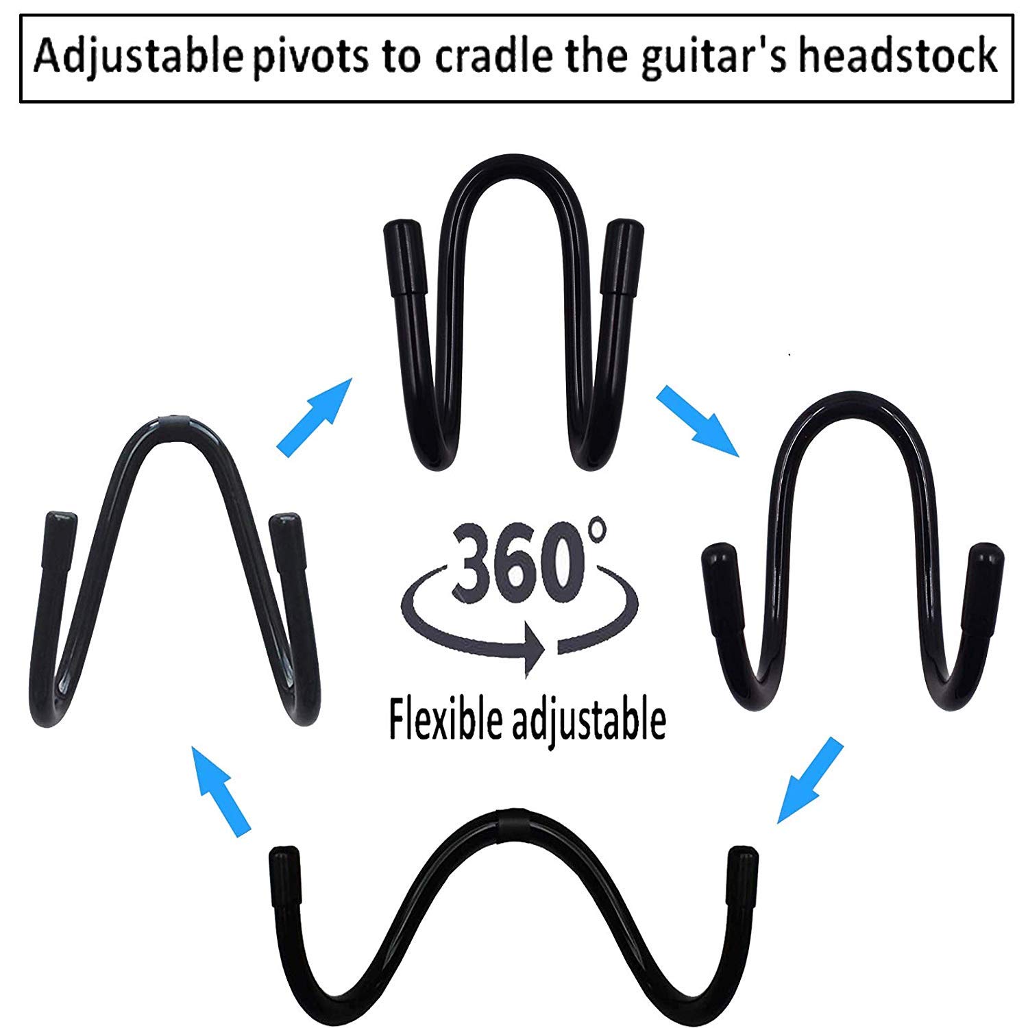 Flexible Adjustable Wall Rack - Multi-Purpose Wall Mount Display Stand & Organizer Hooks for Skateboard, VR Headset, Sword, Hat, Helmet, Coat - Universal Storage Solution (2 Pack) - Perfect for Home, Garage & Office Organization
