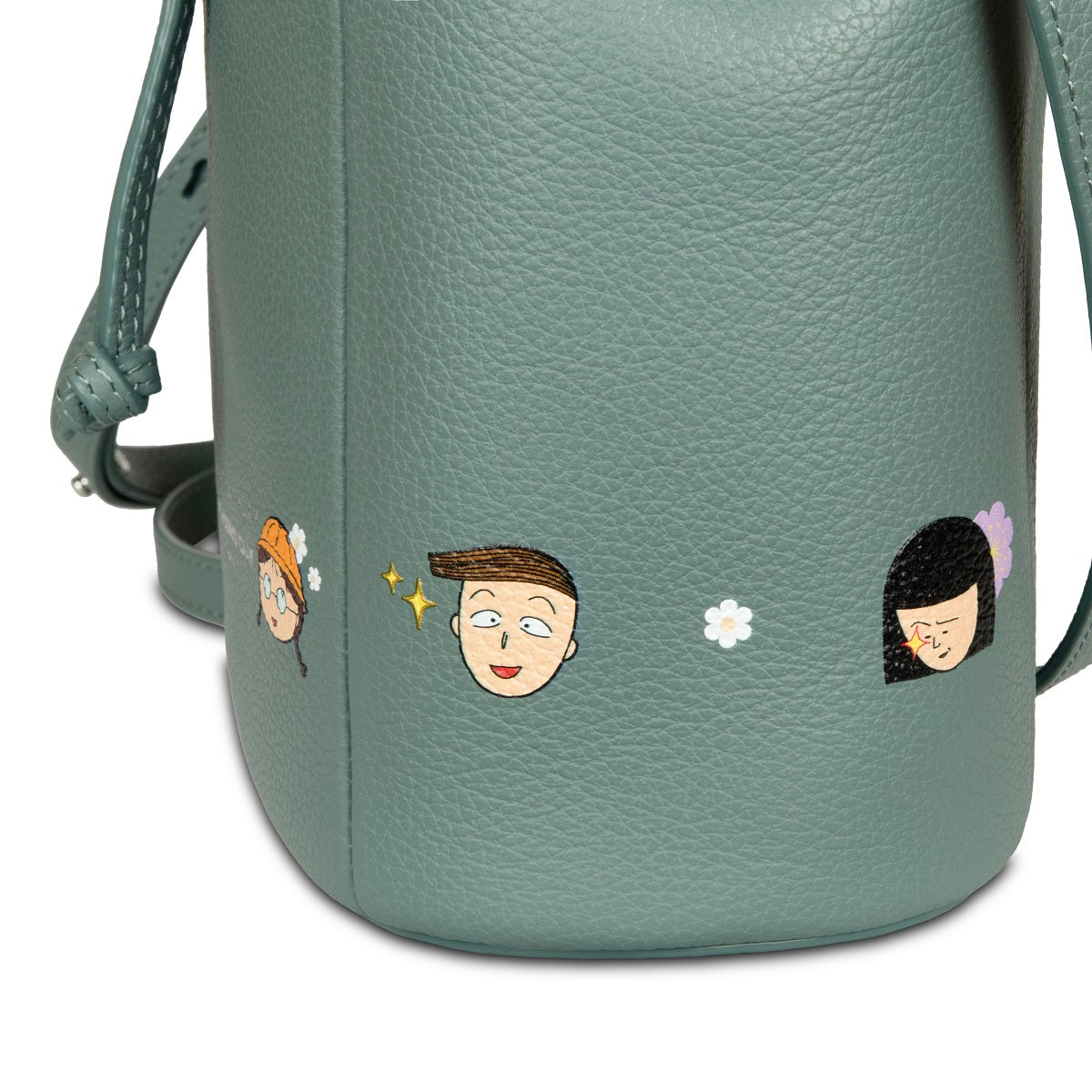 Samuel Ashley x Chibi Maruko Chan Genuine Leather Bucket Bag for Women | Cute Anime Crossbody Purse | Perfect for Daily Use, Travel & Cosplay