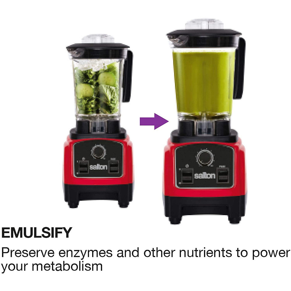 Salton BL1638R Compact Power Blender - 600W High-Speed Blender for Smoothies, Shakes & Food Prep - Perfect for Kitchen, Office & Small Spaces