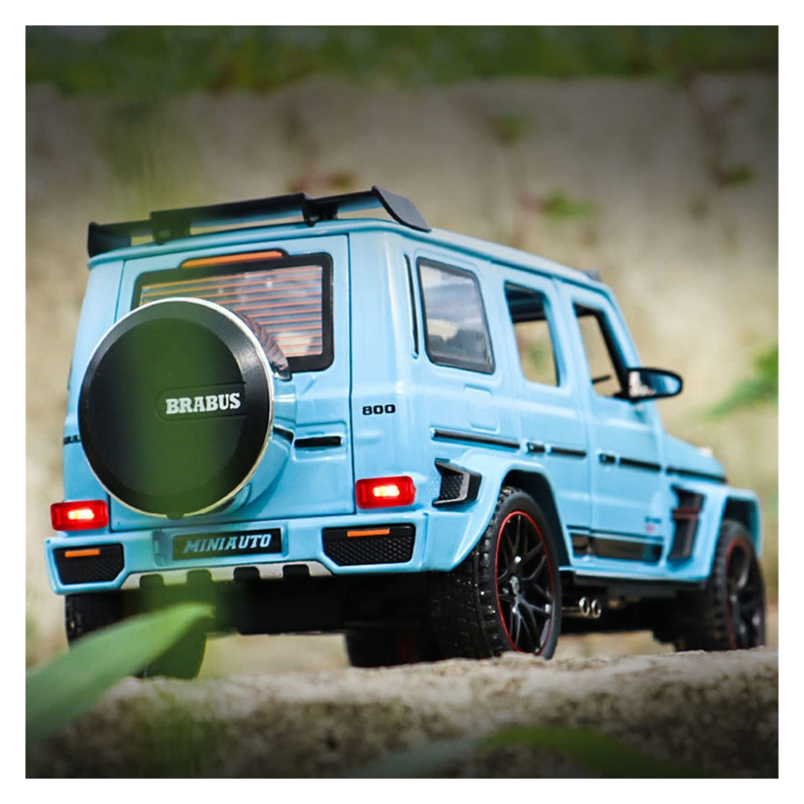 Brabus G800 1:24 Scale Alloy Diecast Model Car with Light & Sound Effects - Red SUV Toy for Boys, Kids Birthday Gift | Collectible, Play & Display