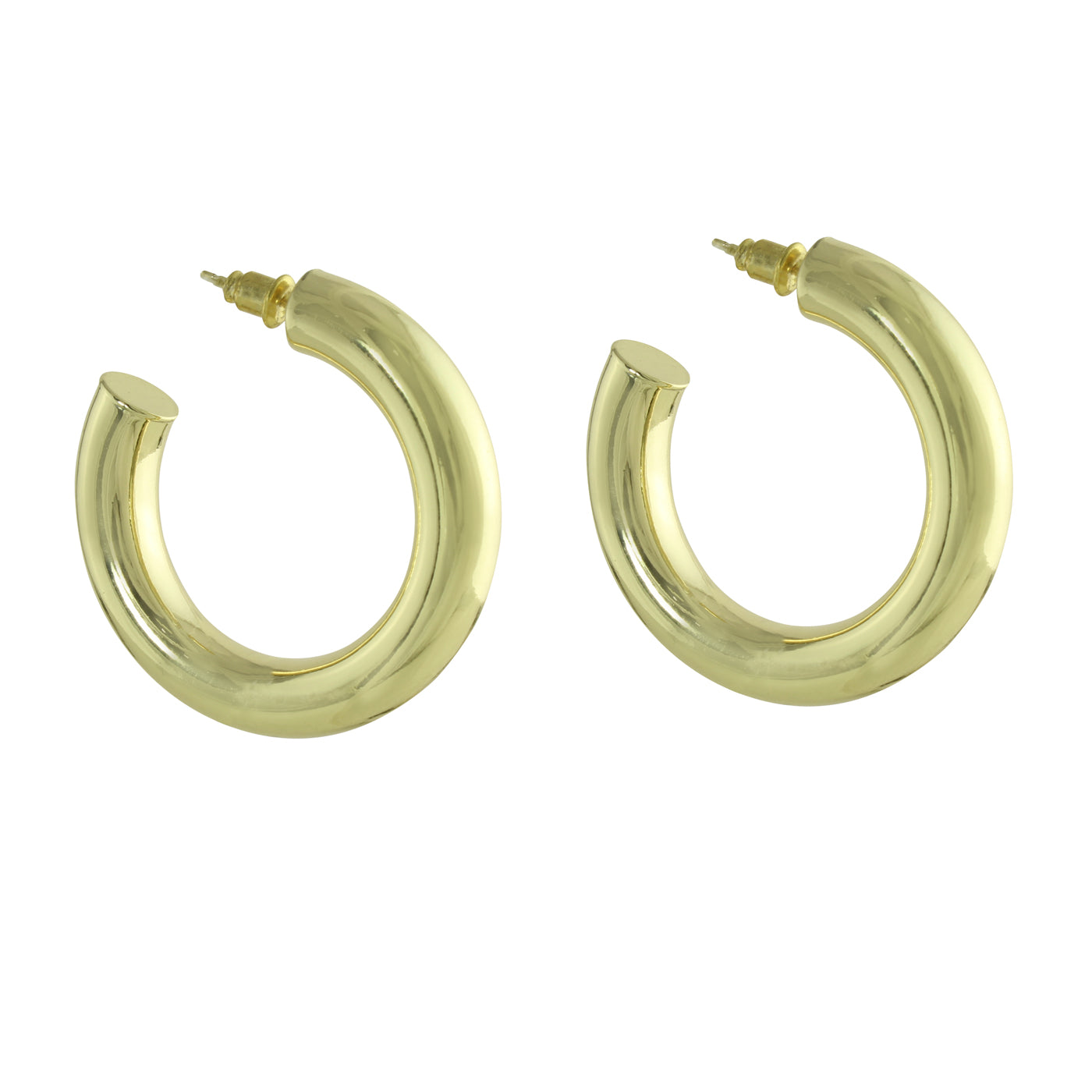 Large Thick Open Hoop Earrings for Women - Chunky Gold & Silver Statement Hoops - Trendy Boho Dangle Earrings for Parties, Weddings & Everyday Wear