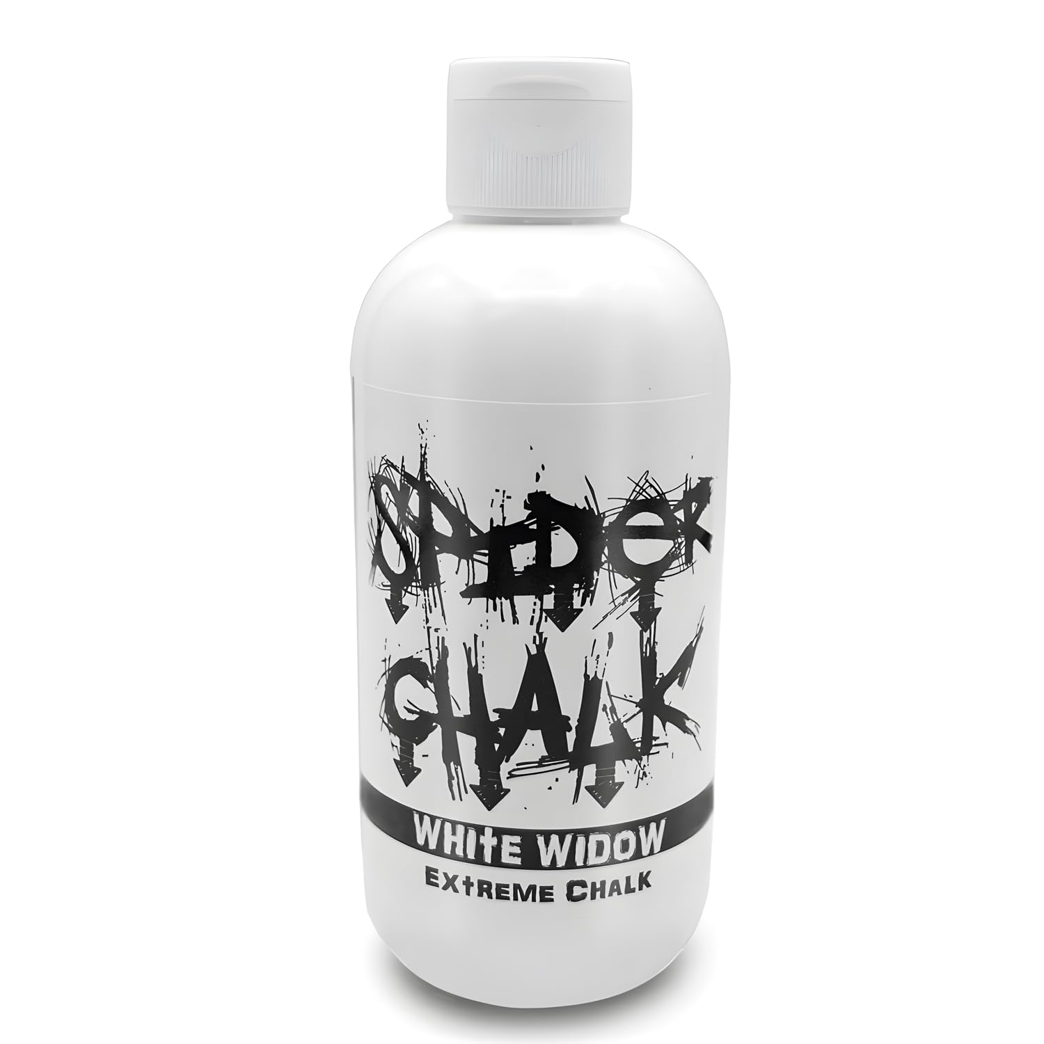 SPIDER CHALK 8oz White Widow Extreme Liquid Chalk - Gym & Weightlifting Grip Enhancer for Dry Hands | USA-Made, Skin-Friendly Formula | Perfect for Powerlifting, Rock Climbing & CrossFit Training