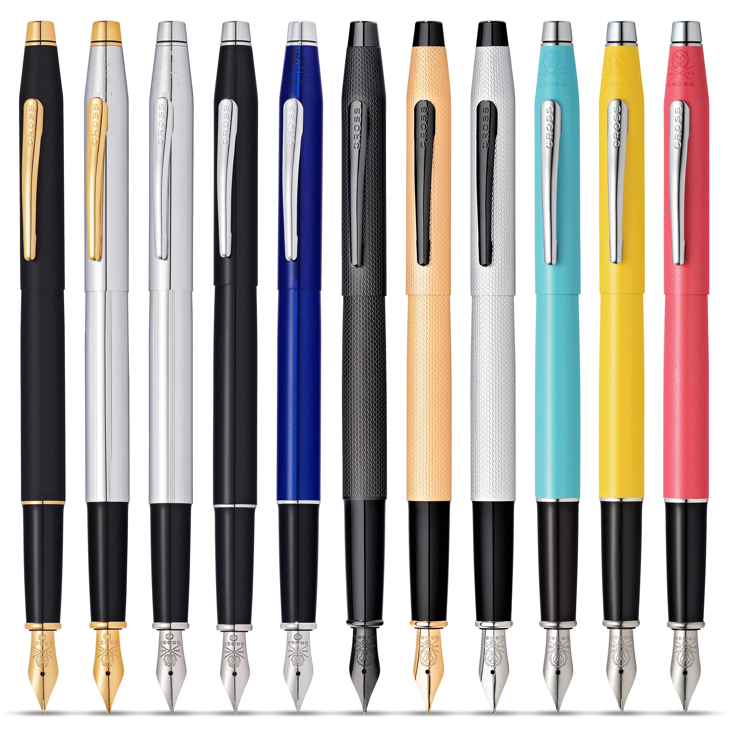 Cross Classic Century Refillable Fountain Pen with Medium Nib - Premium Brushed Chrome Finish, Includes Elegant Gift Box - Perfect for Business Signatures, Journaling & Luxury Gifts