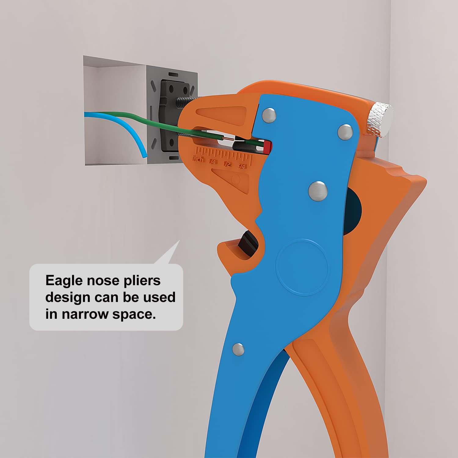 Knoweasy Automatic Wire Stripper and Cutter - Heavy Duty 2-in-1 Wire Stripping Tool for Electronics, Automotive & Electrical Repairs - Perfect for DIY Projects, Home Wiring & Professional Use